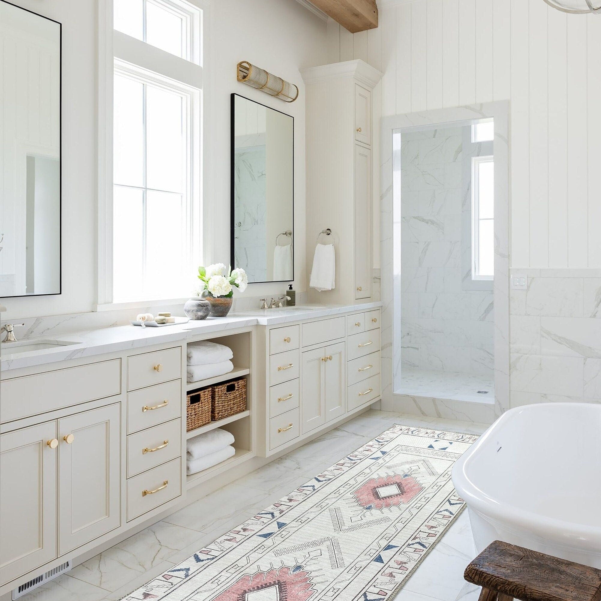 Tuta Rug Turkish Neutral Medallion white Beige Rug