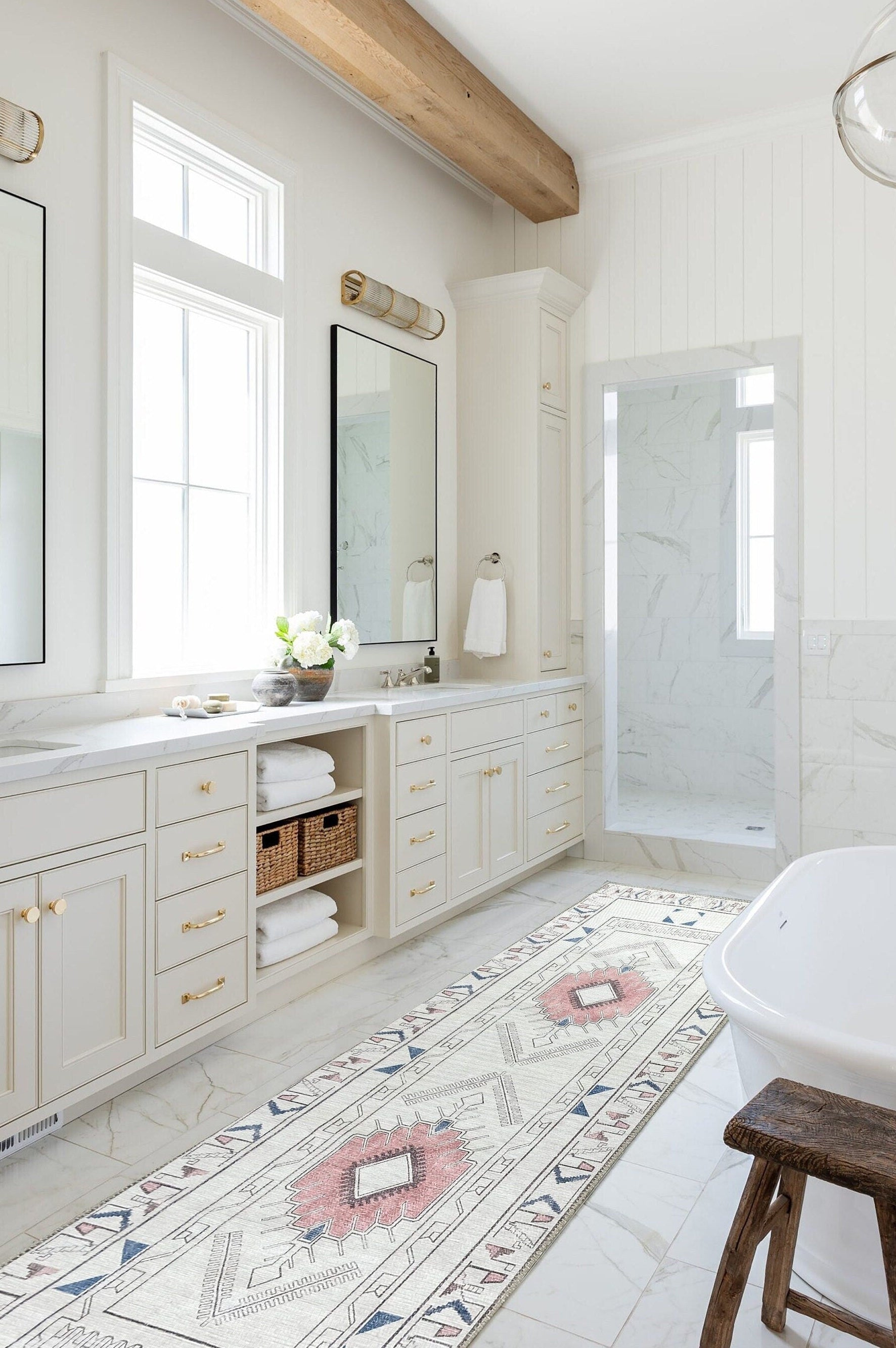 Tuta Rug Turkish Neutral Medallion white Beige Rug