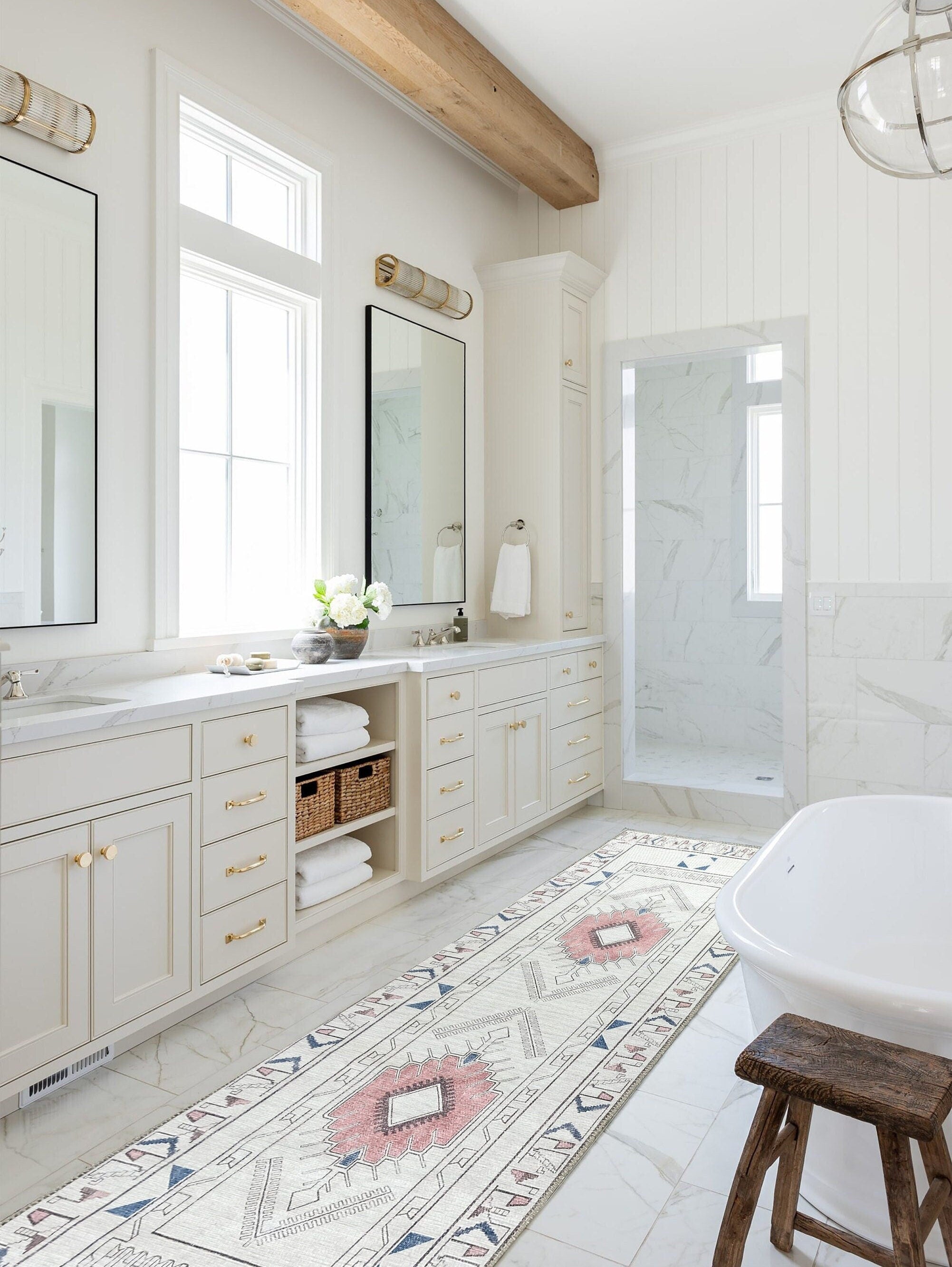 Tuta Rug Turkish Neutral Medallion white Beige Rug