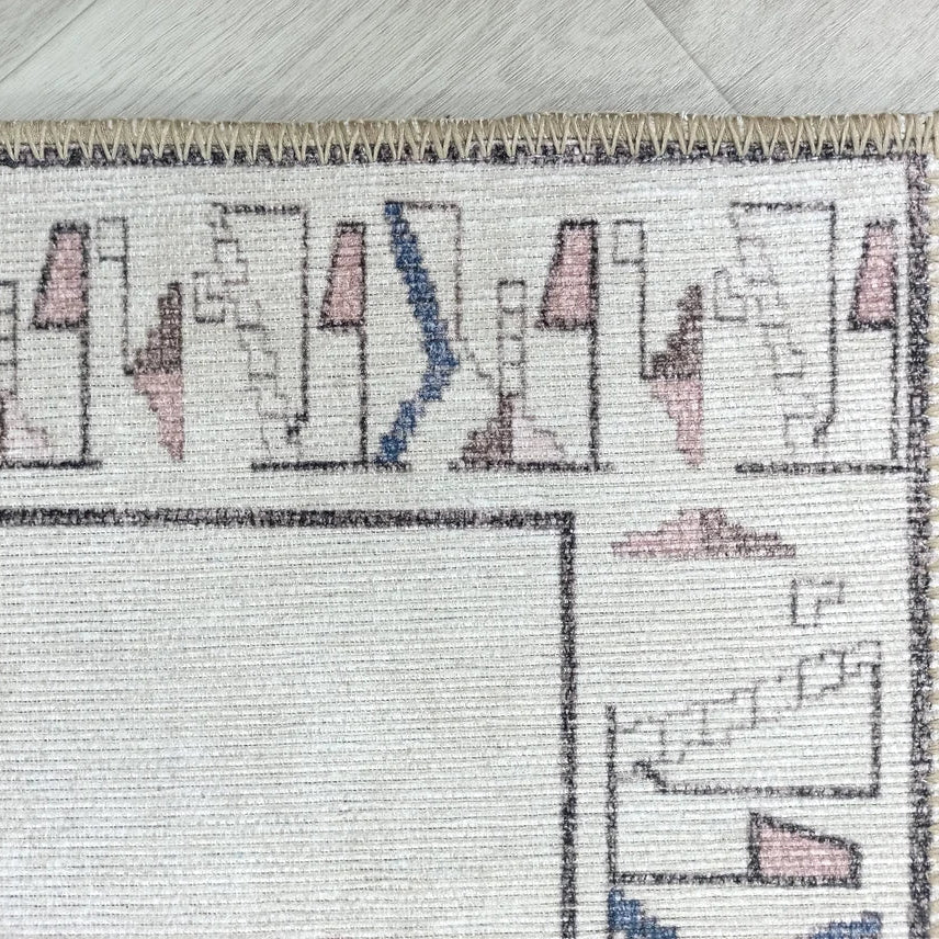 Tuta Rug Turkish Neutral Medallion white Beige Rug