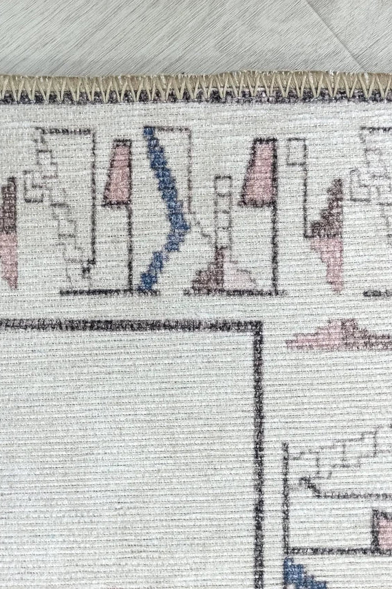 Tuta Rug Turkish Neutral Medallion white Beige Rug