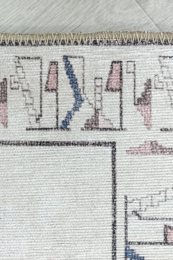 Tuta Rug Turkish Neutral Medallion white Beige Rug