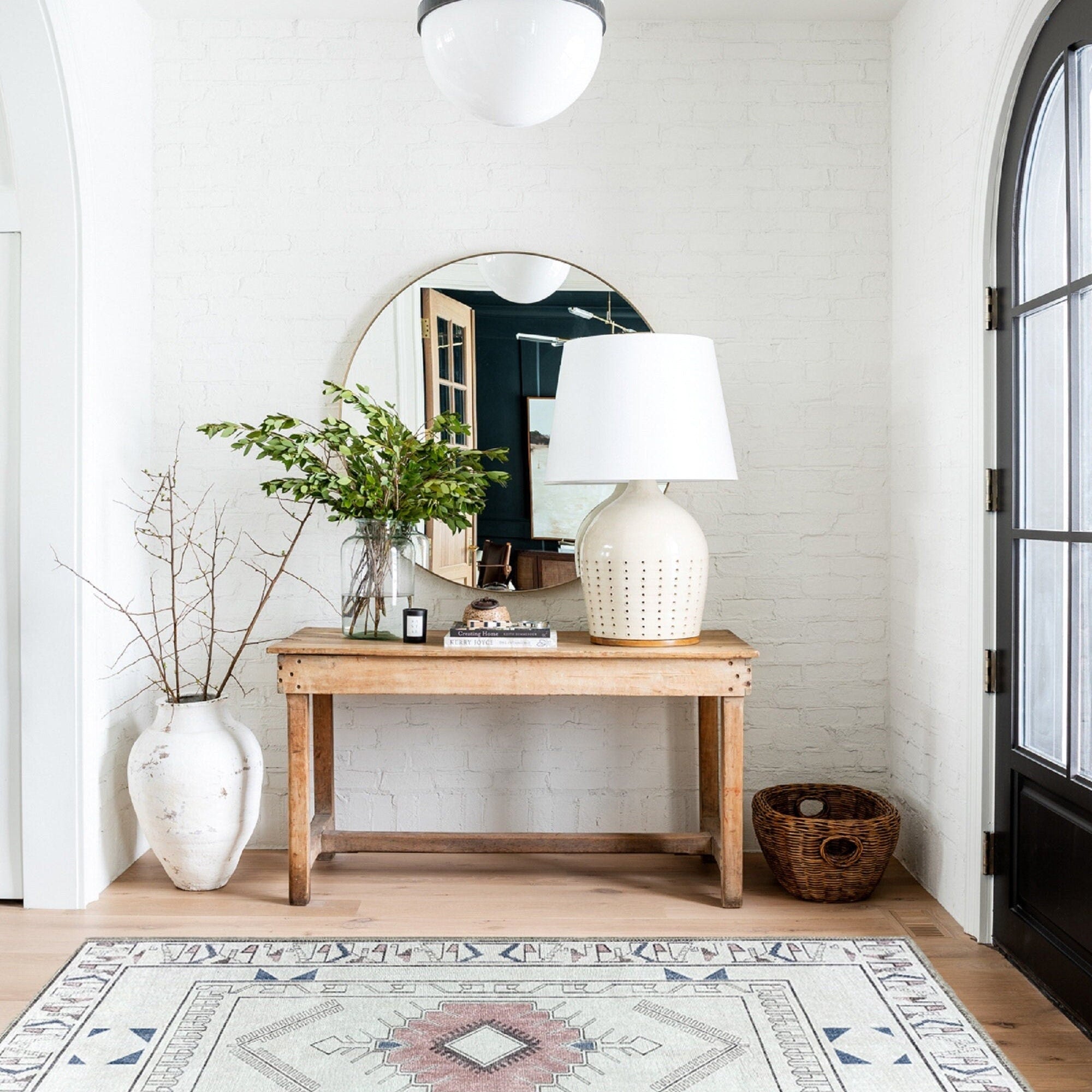 Tuta Rug Turkish Neutral Medallion white Beige Rug