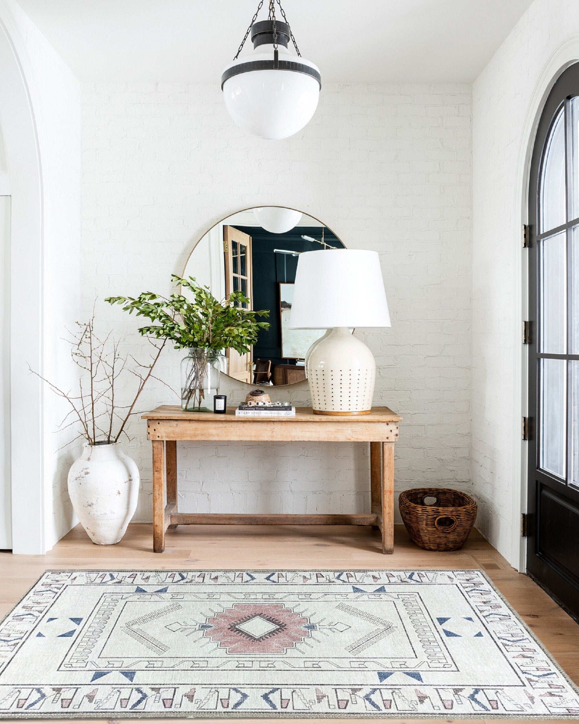 Tuta Rug Turkish Neutral Medallion white Beige Rug