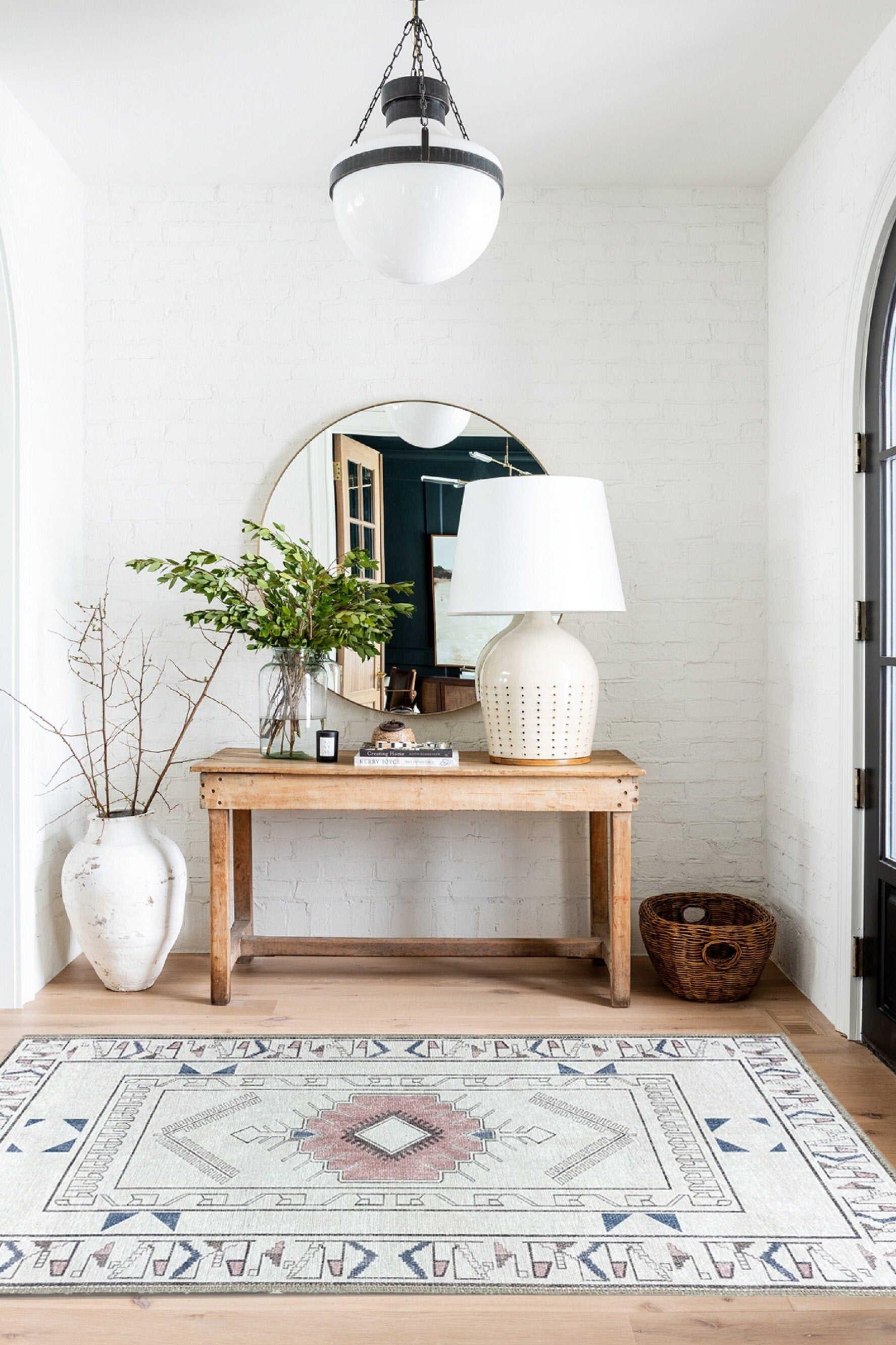 Tuta Rug Turkish Neutral Medallion white Beige Rug