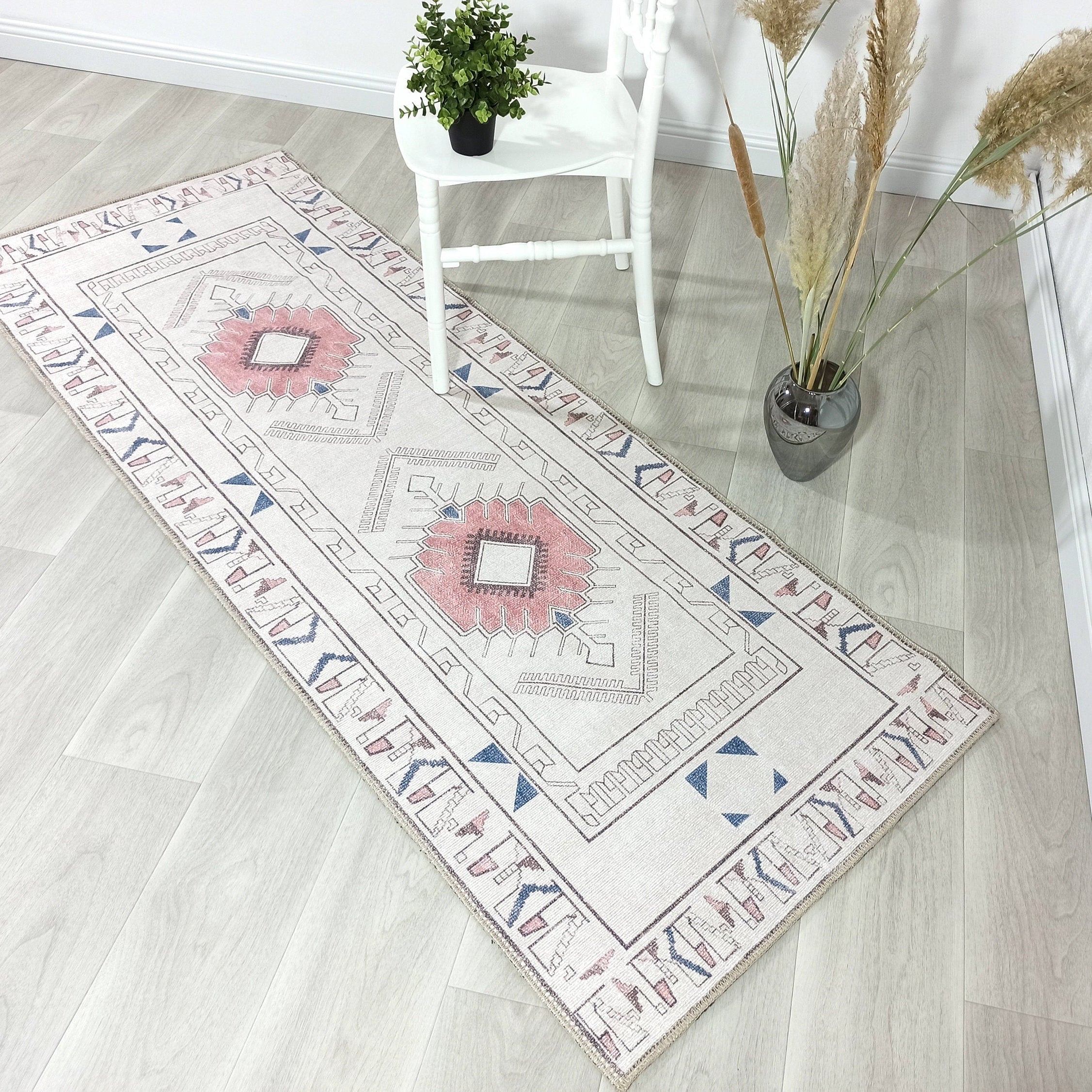 Tuta Rug Turkish Neutral Medallion white Beige Rug