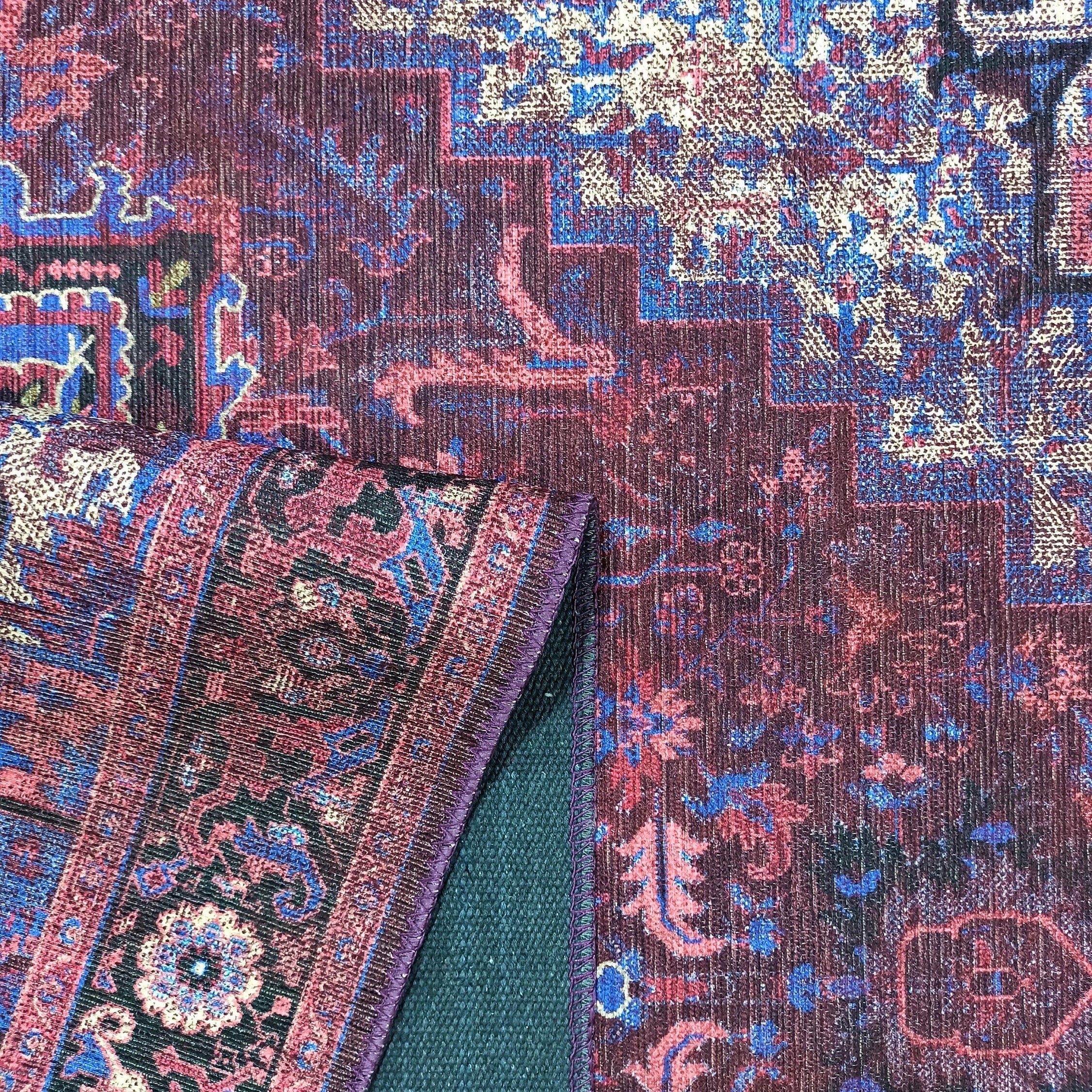 Vivianne Burgundy Maroon Red Modern Persian Rug