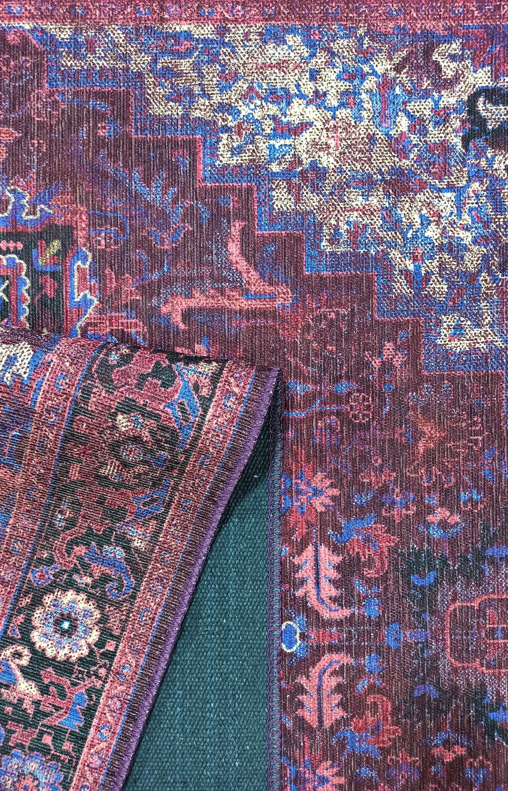 Vivianne Burgundy Maroon Red Modern Persian Rug