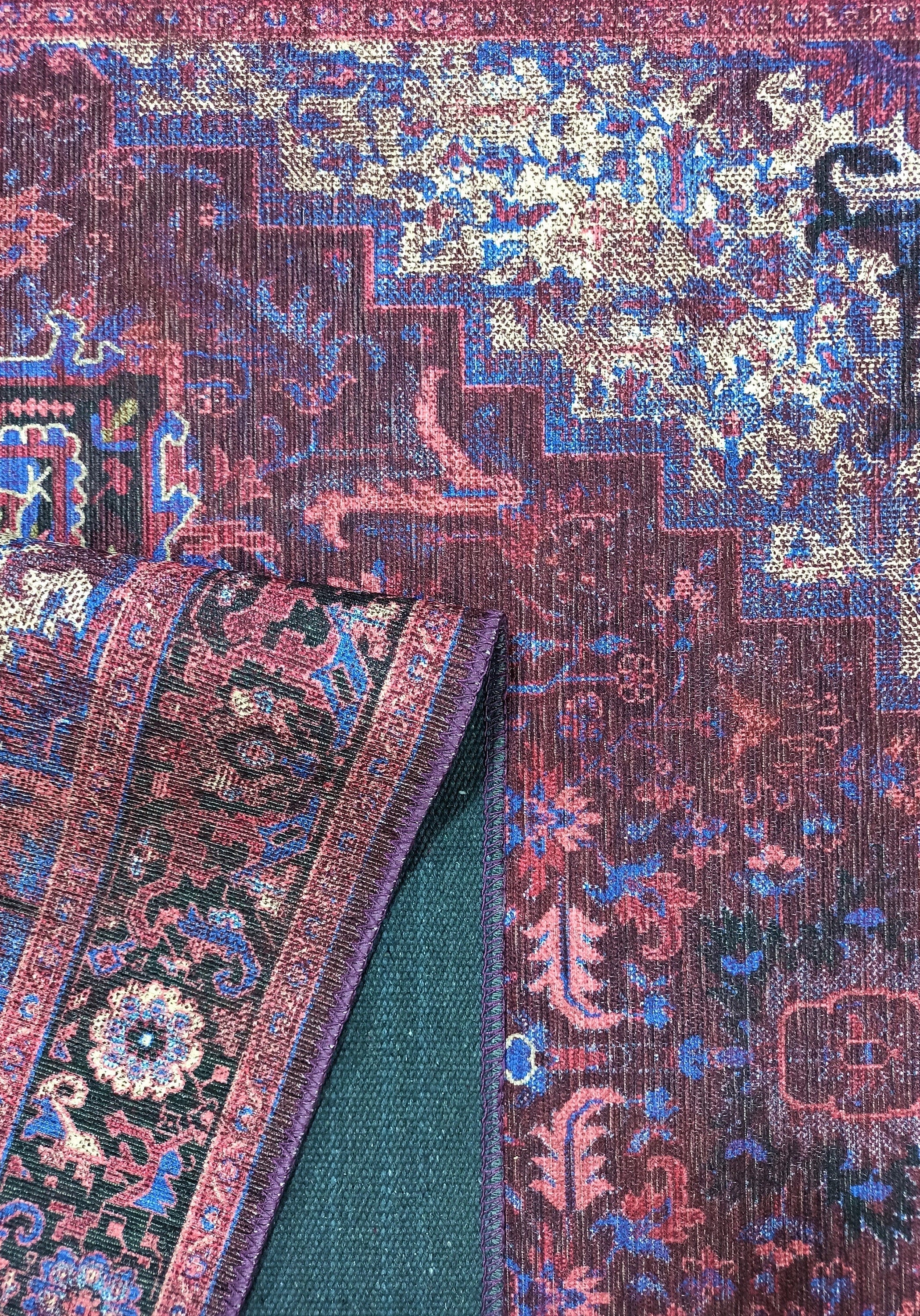 Vivianne Burgundy Maroon Red Modern Persian Rug