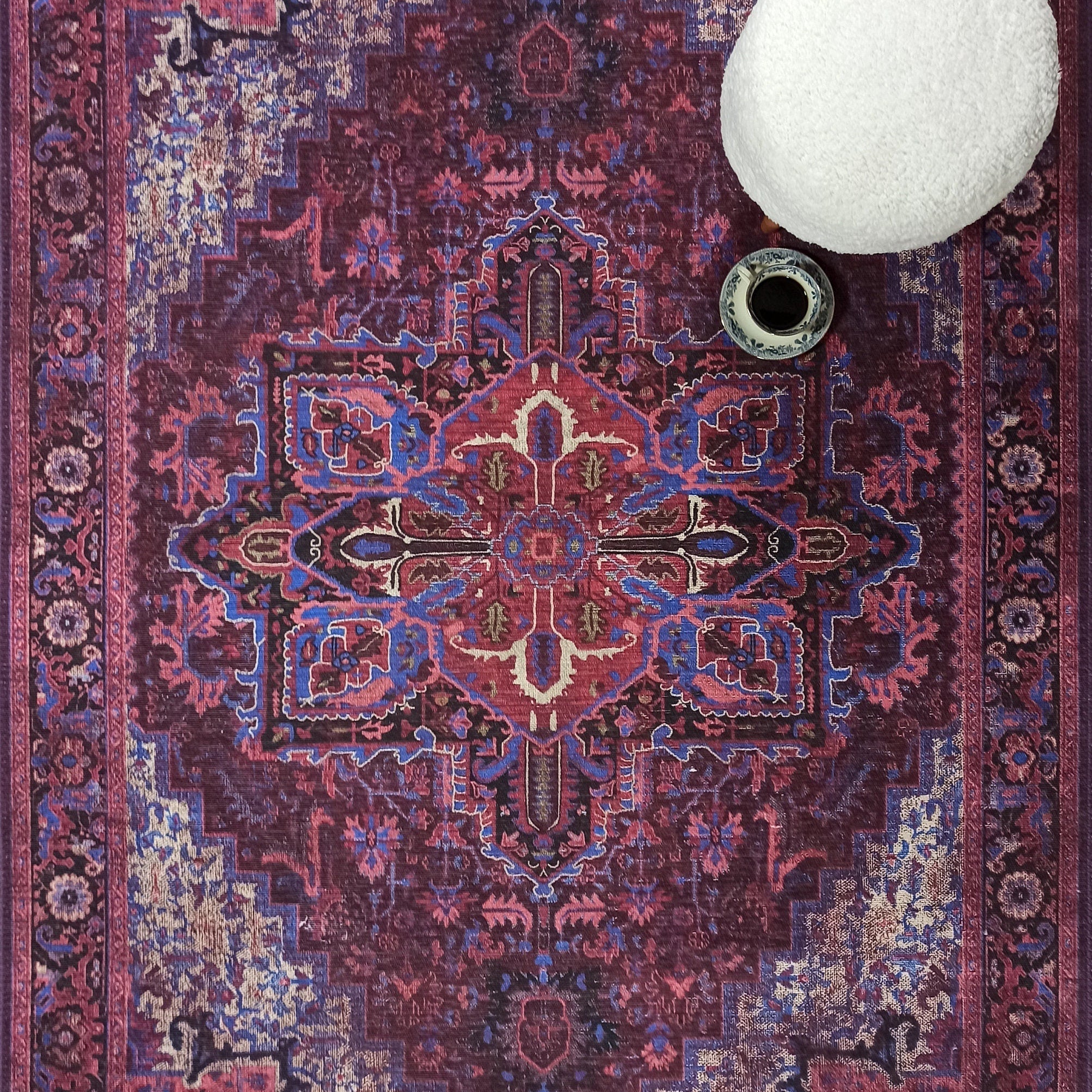 Vivianne Burgundy Maroon Red Modern Persian Rug