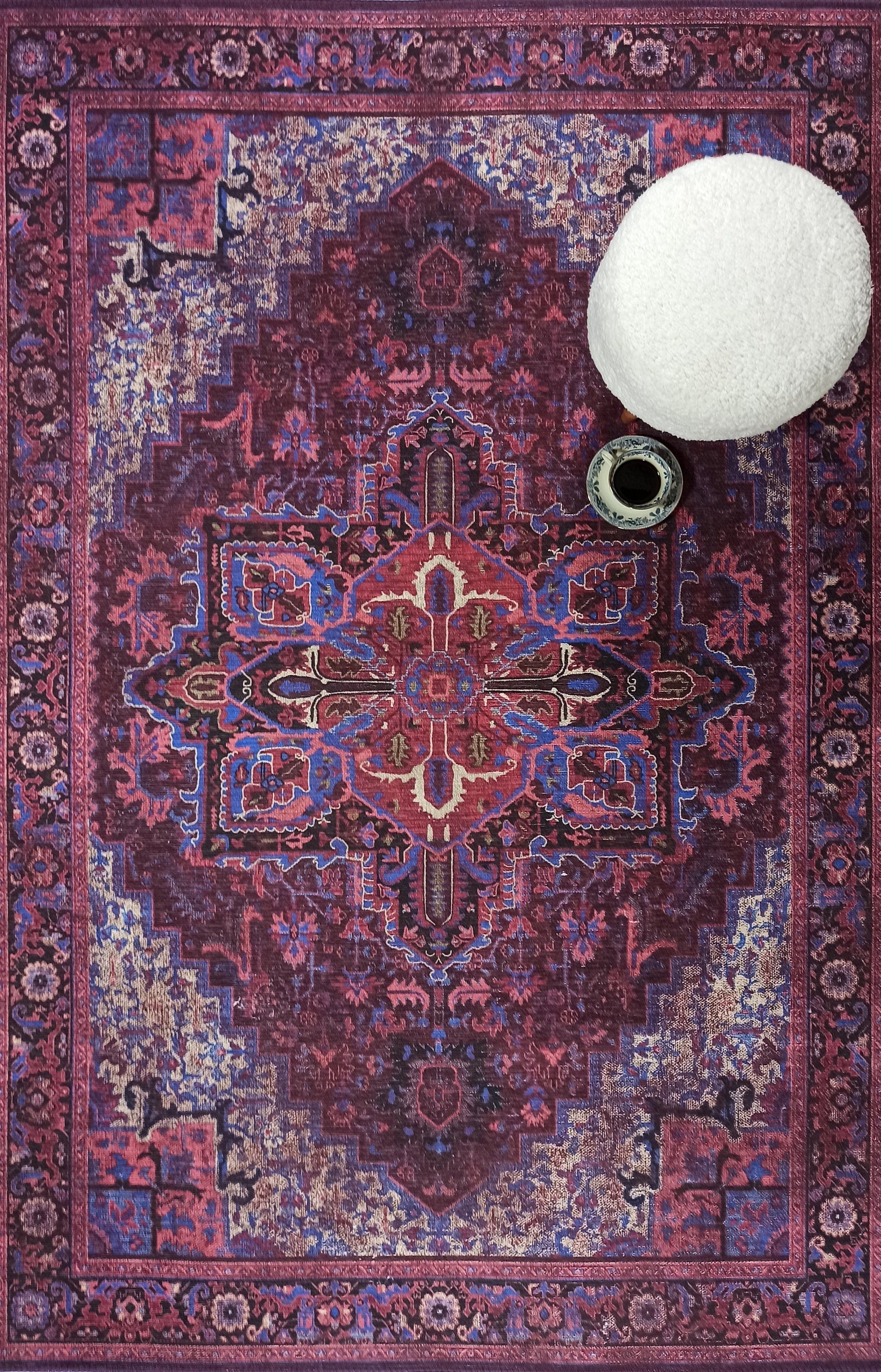 Vivianne Burgundy Maroon Red Modern Persian Rug