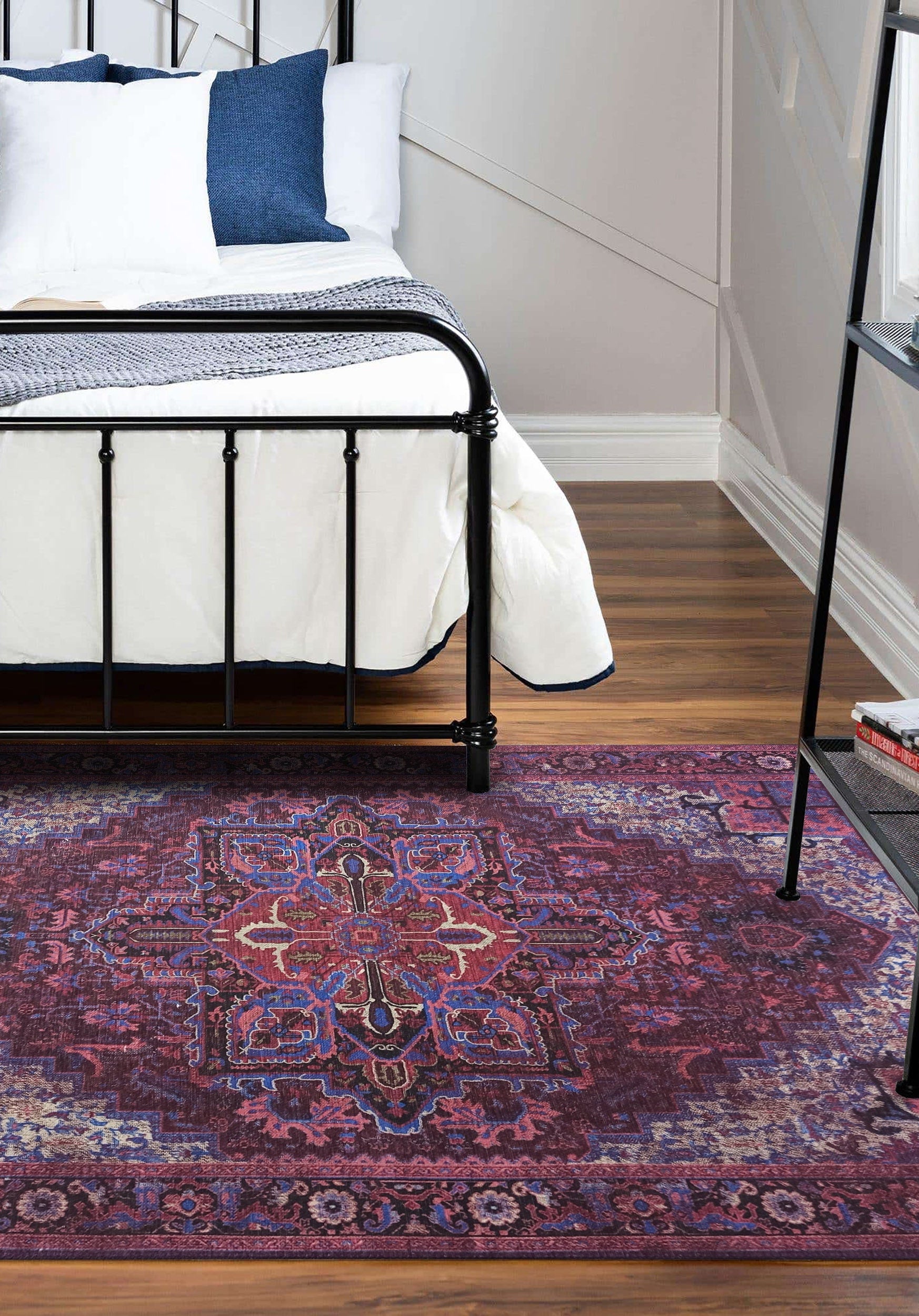 Vivianne Burgundy Maroon Red Modern Persian Rug