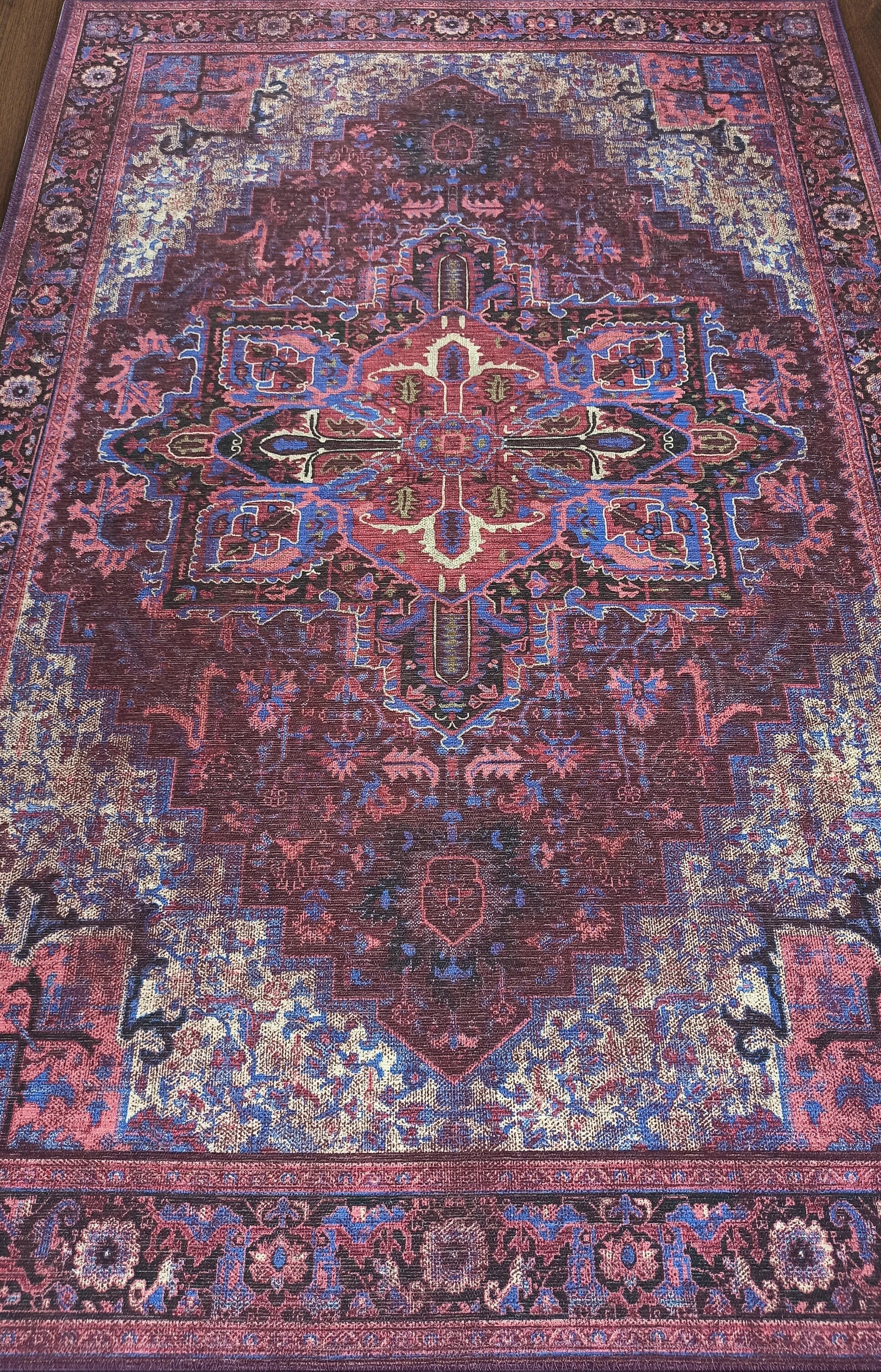 Vivianne Burgundy Maroon Red Modern Persian Rug