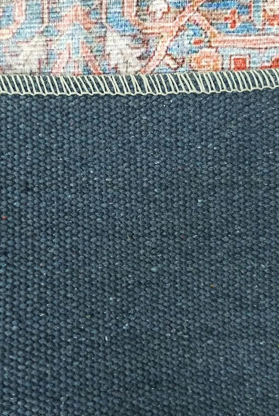 Valvia RugTurkish Terracotta Red Beige Sky Blue Rug