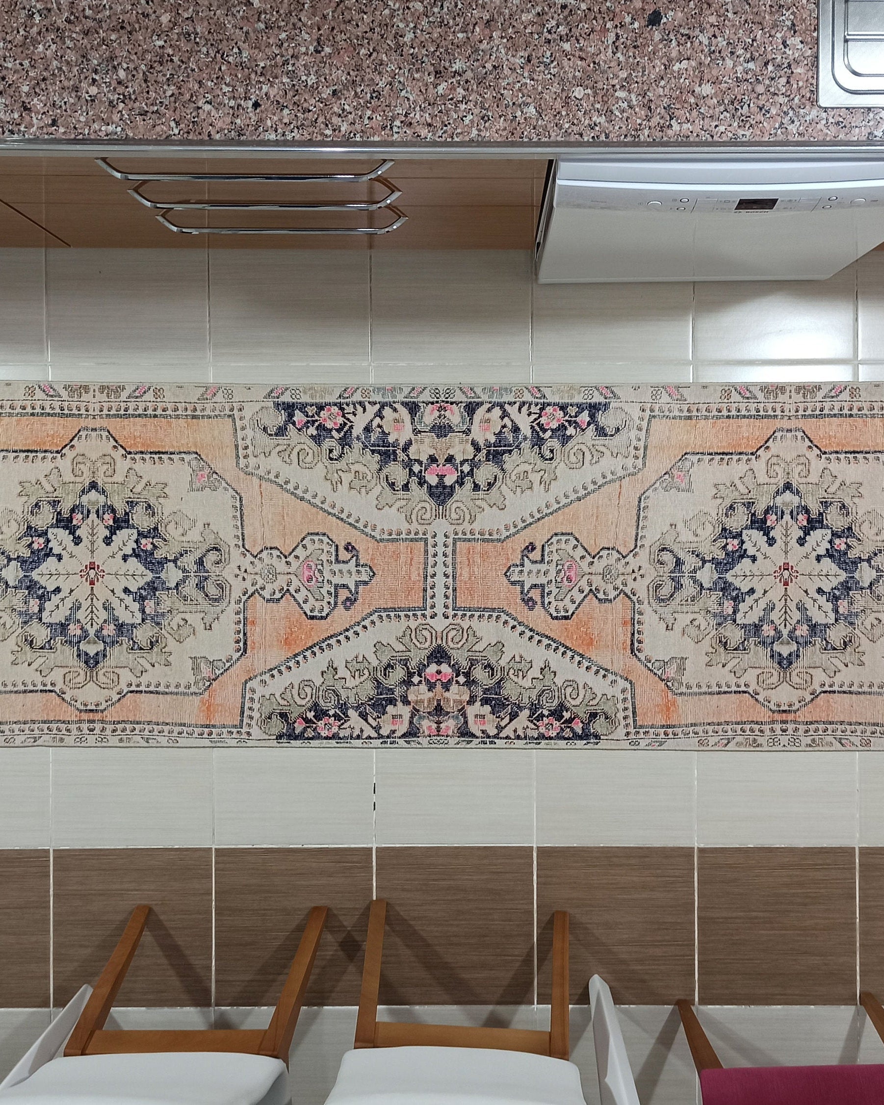 Varo Turkish Blush Orange Beige Runner Rug