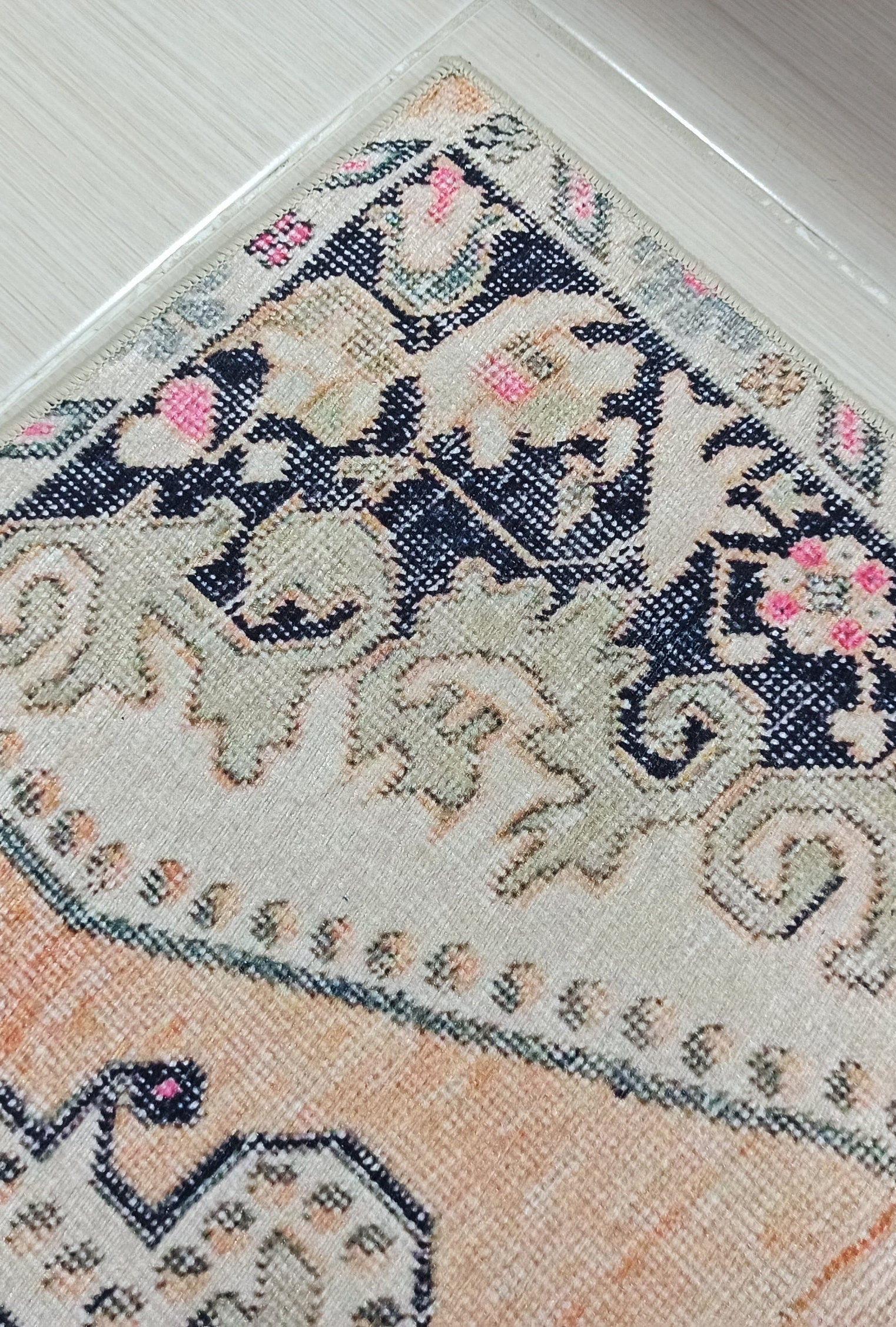 Varo Turkish Blush Orange Beige Runner Rug