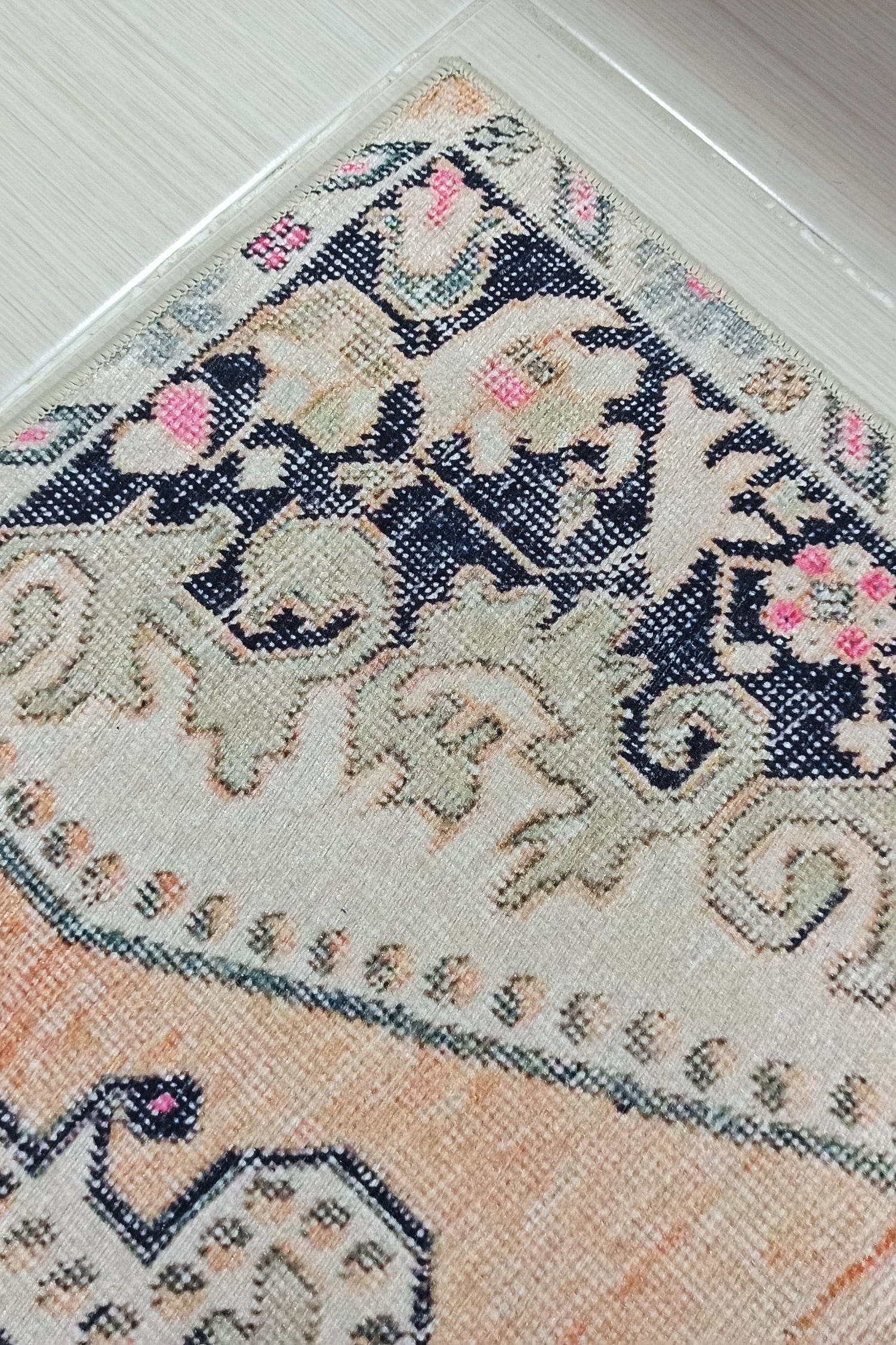 Varo Turkish Blush Orange Beige Runner Rug