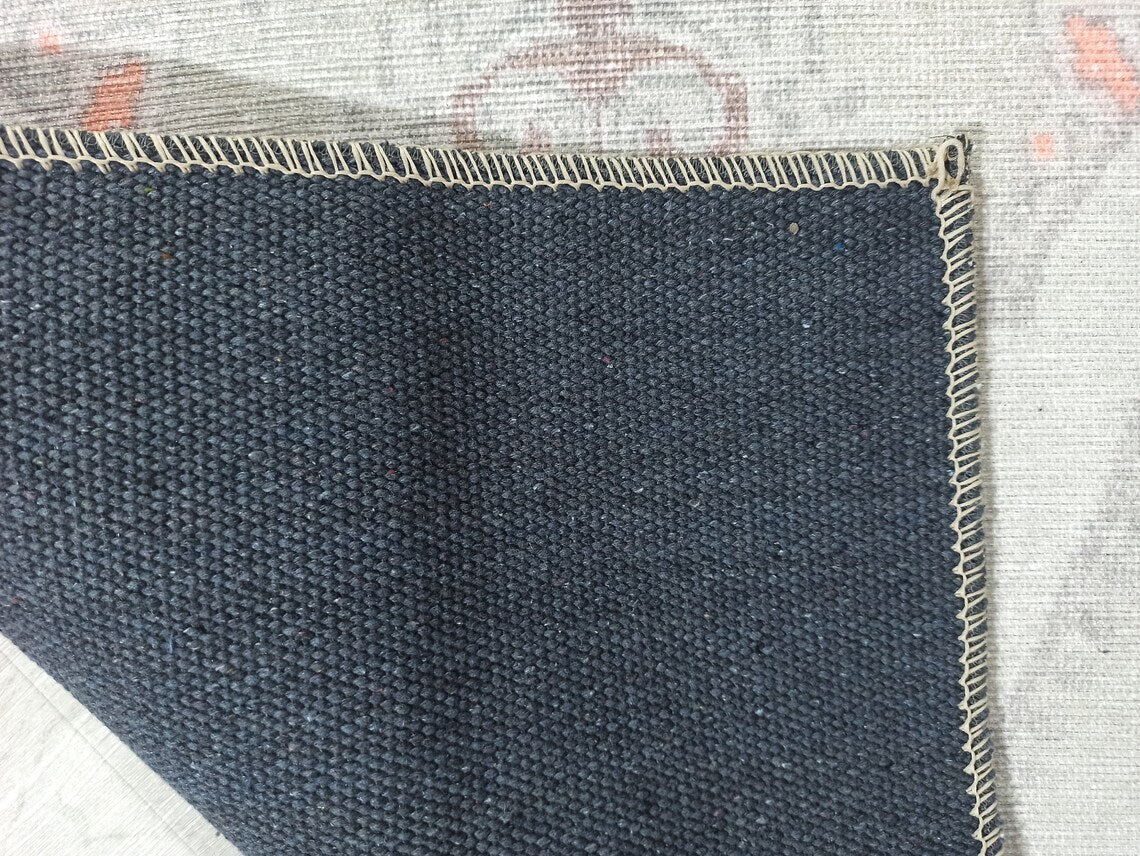 Vera Rug Neutral Turkish Gray Pastel Muted Green Ivory Rug