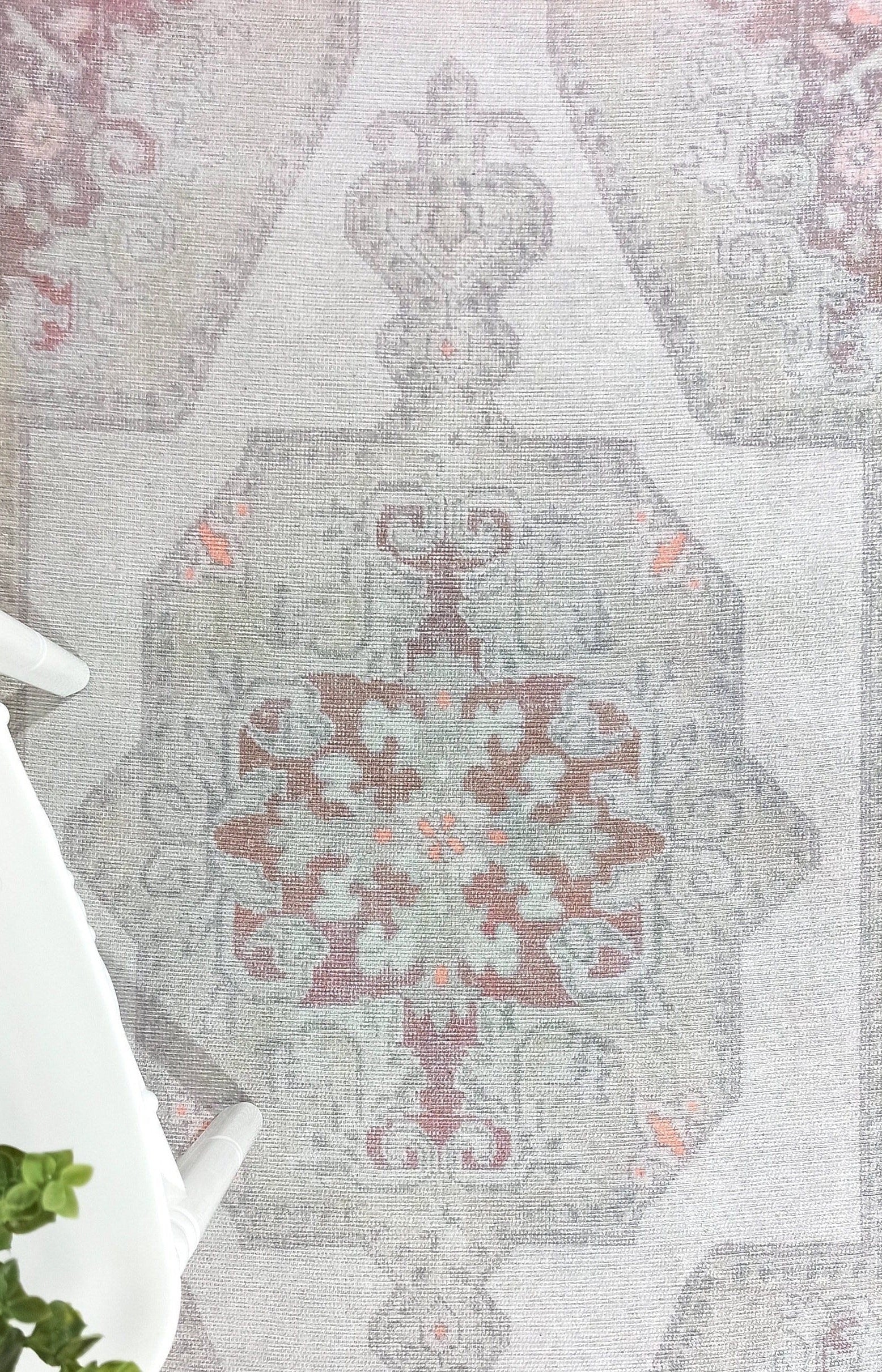 Vera Rug Neutral Turkish Gray Pastel Muted Green Ivory Rug