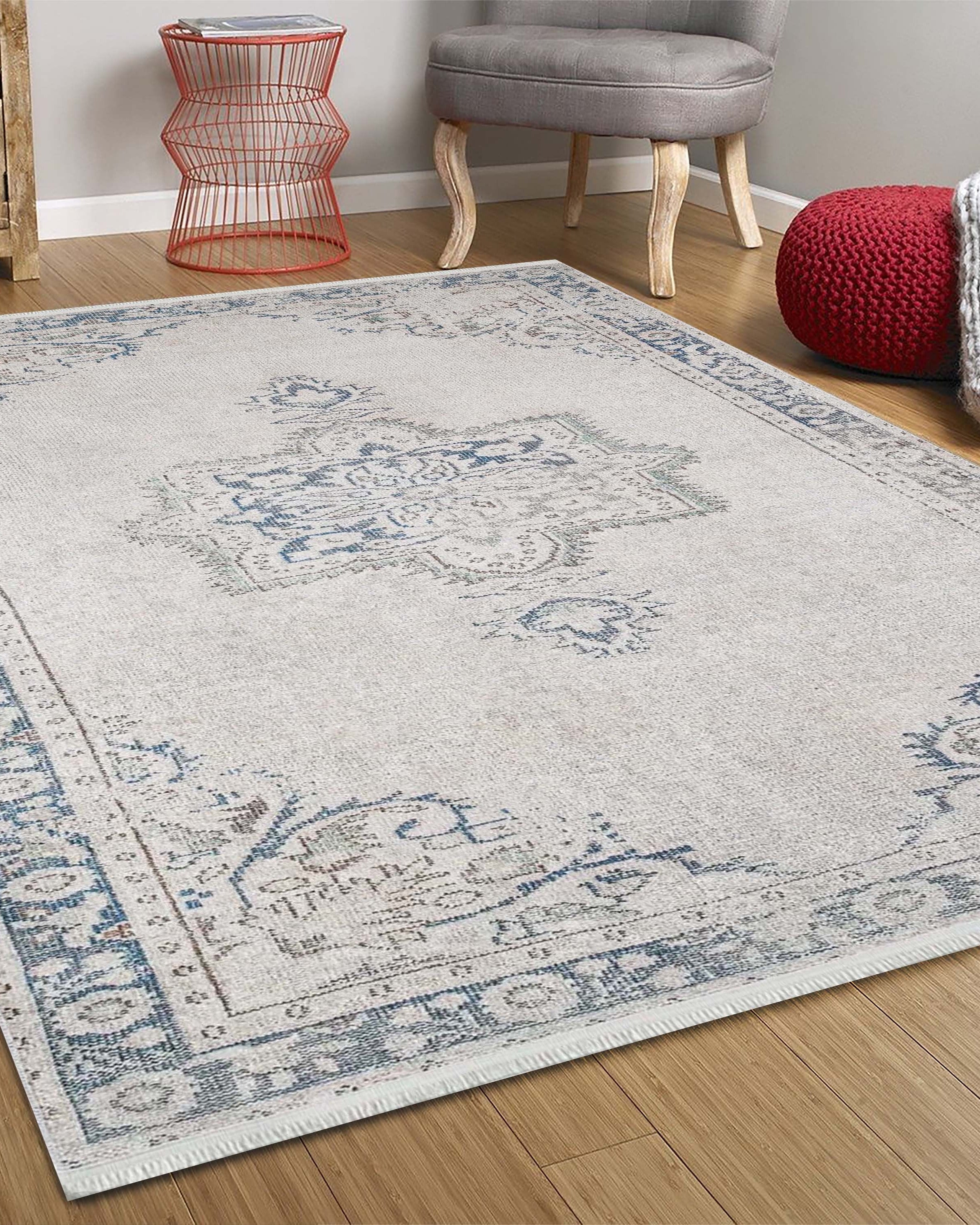 Vida Neutral Turkish Faded Gray Rug