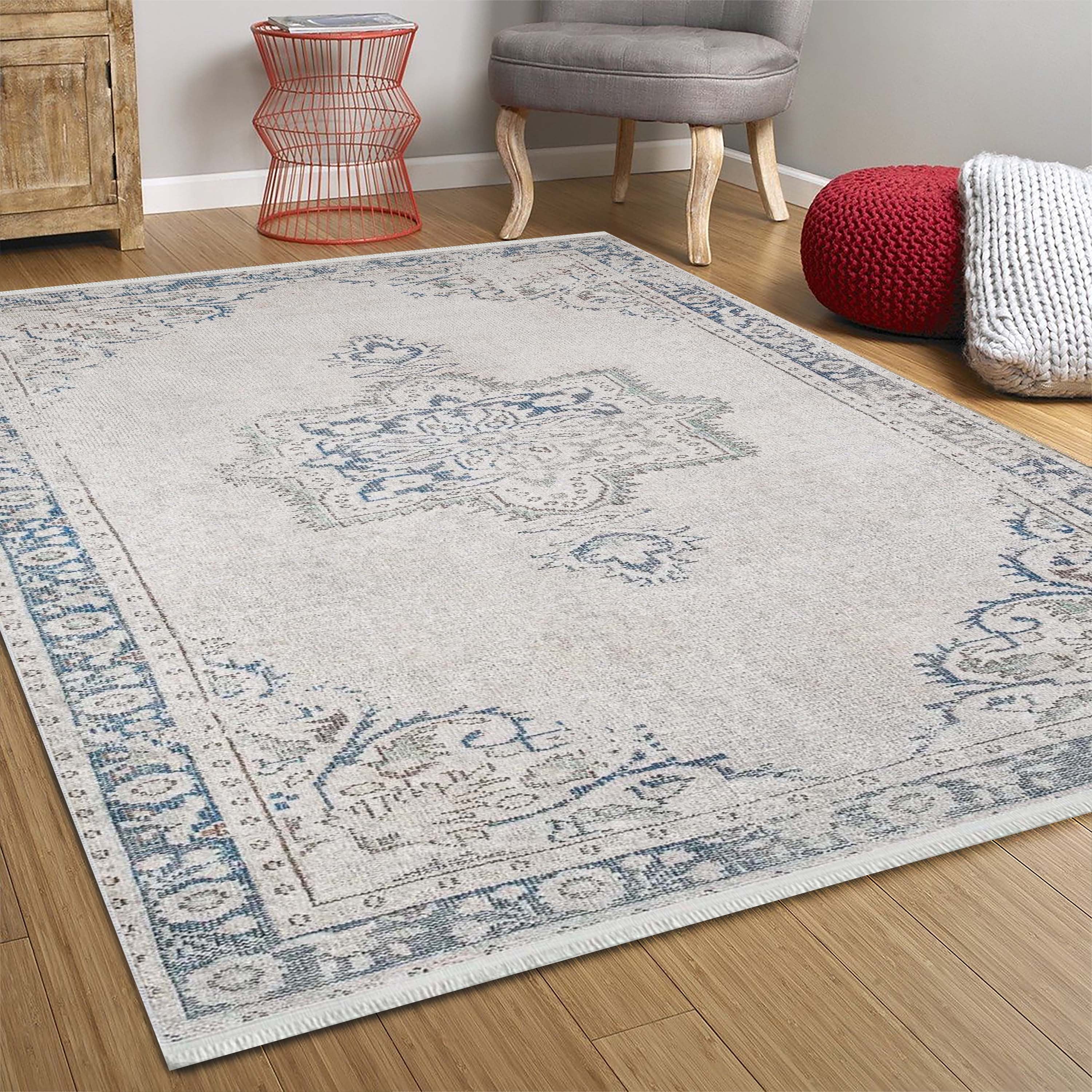 Vida Neutral Turkish Faded Gray Rug