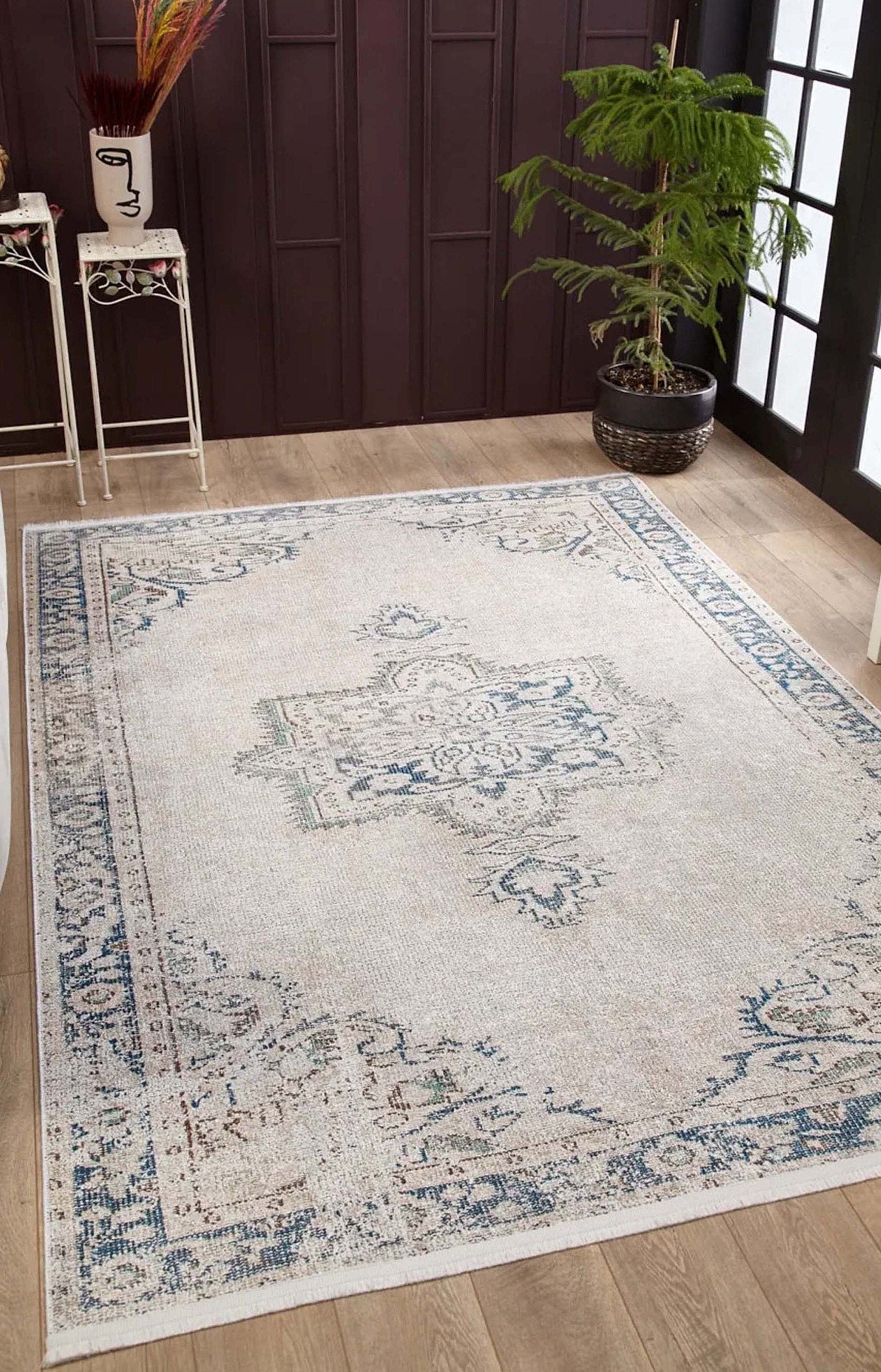 Vida Neutral Turkish Faded Gray Rug