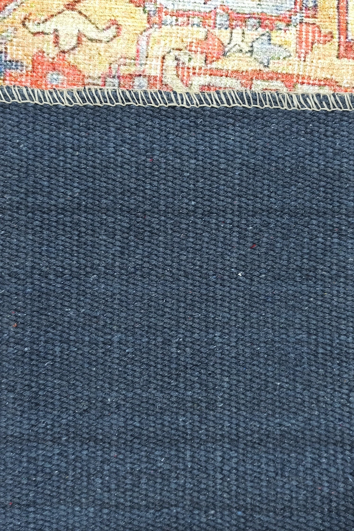 Karine Yellow Burnt Orange Distressed Vintage Persian Rug