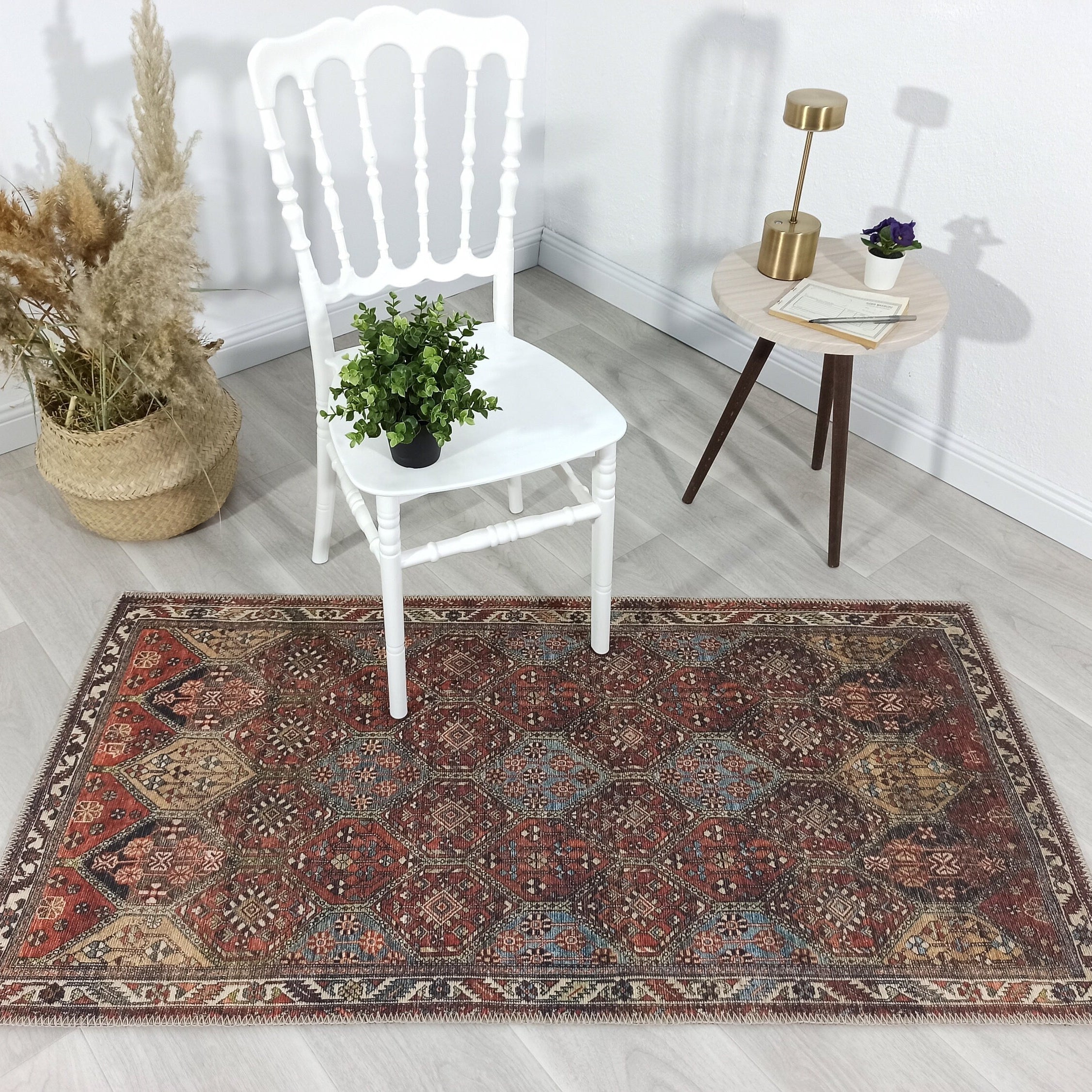Viona Turkish Brown earth tone Oushak Rug
