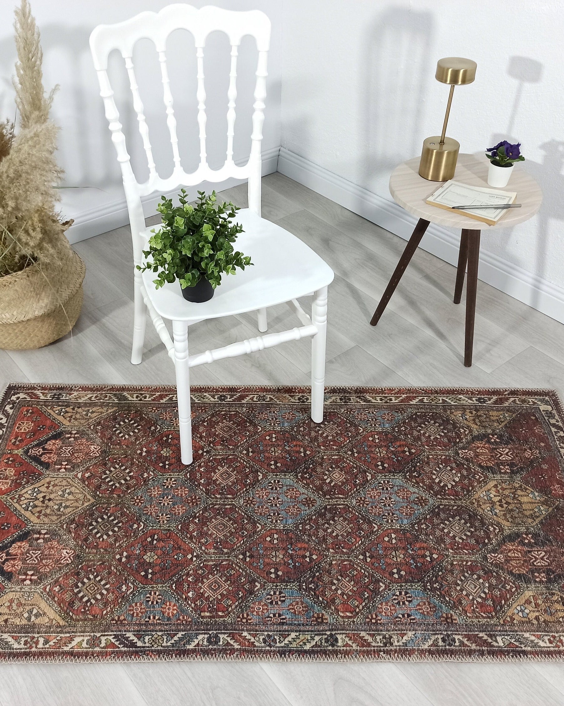Viona Turkish Brown earth tone Oushak Rug
