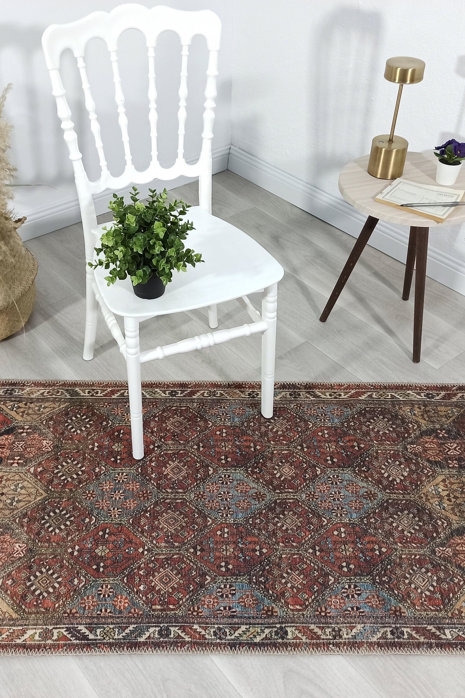 Viona Turkish Brown earth tone Oushak Rug