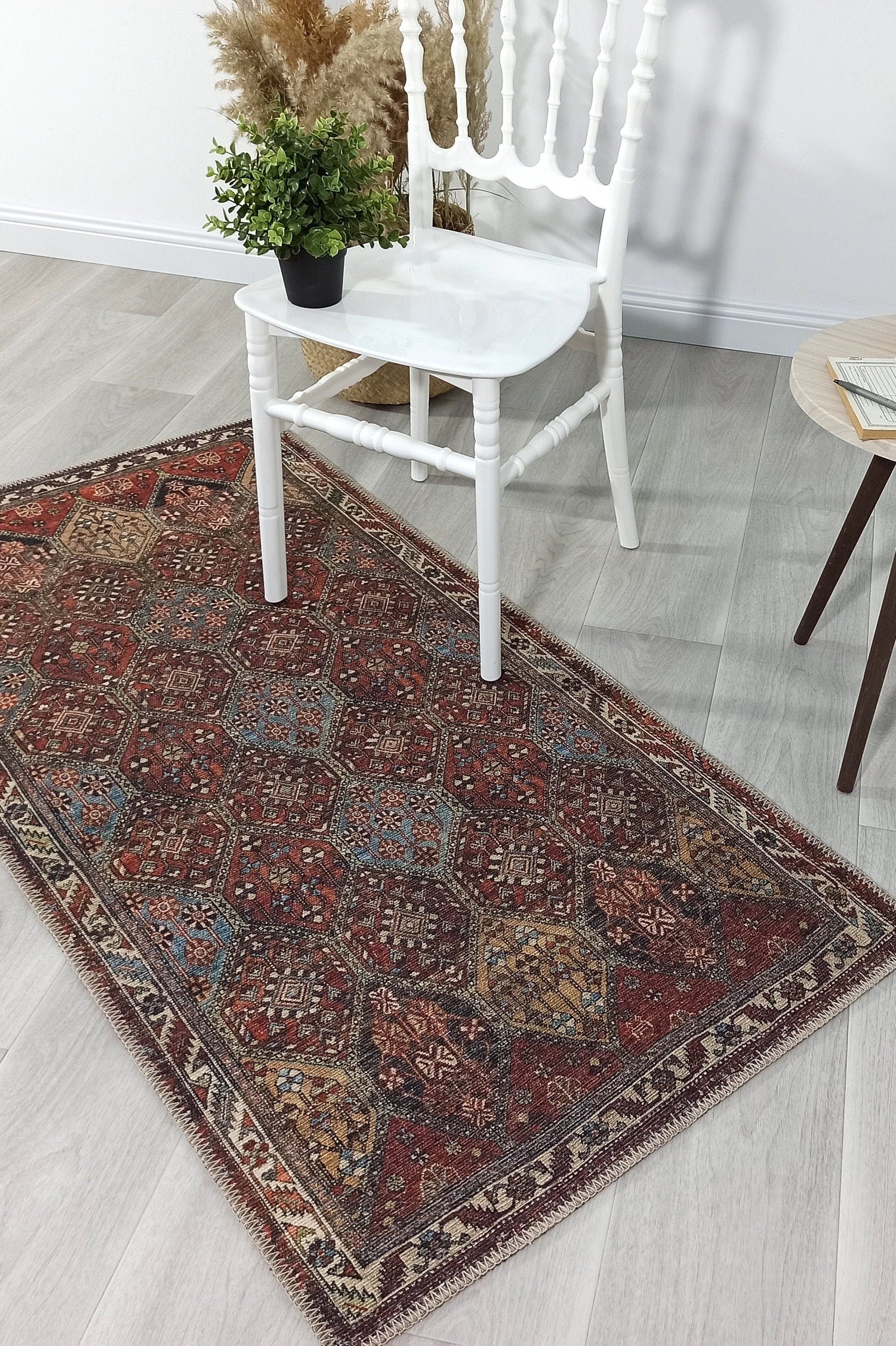 Viona Turkish Brown earth tone Oushak Rug