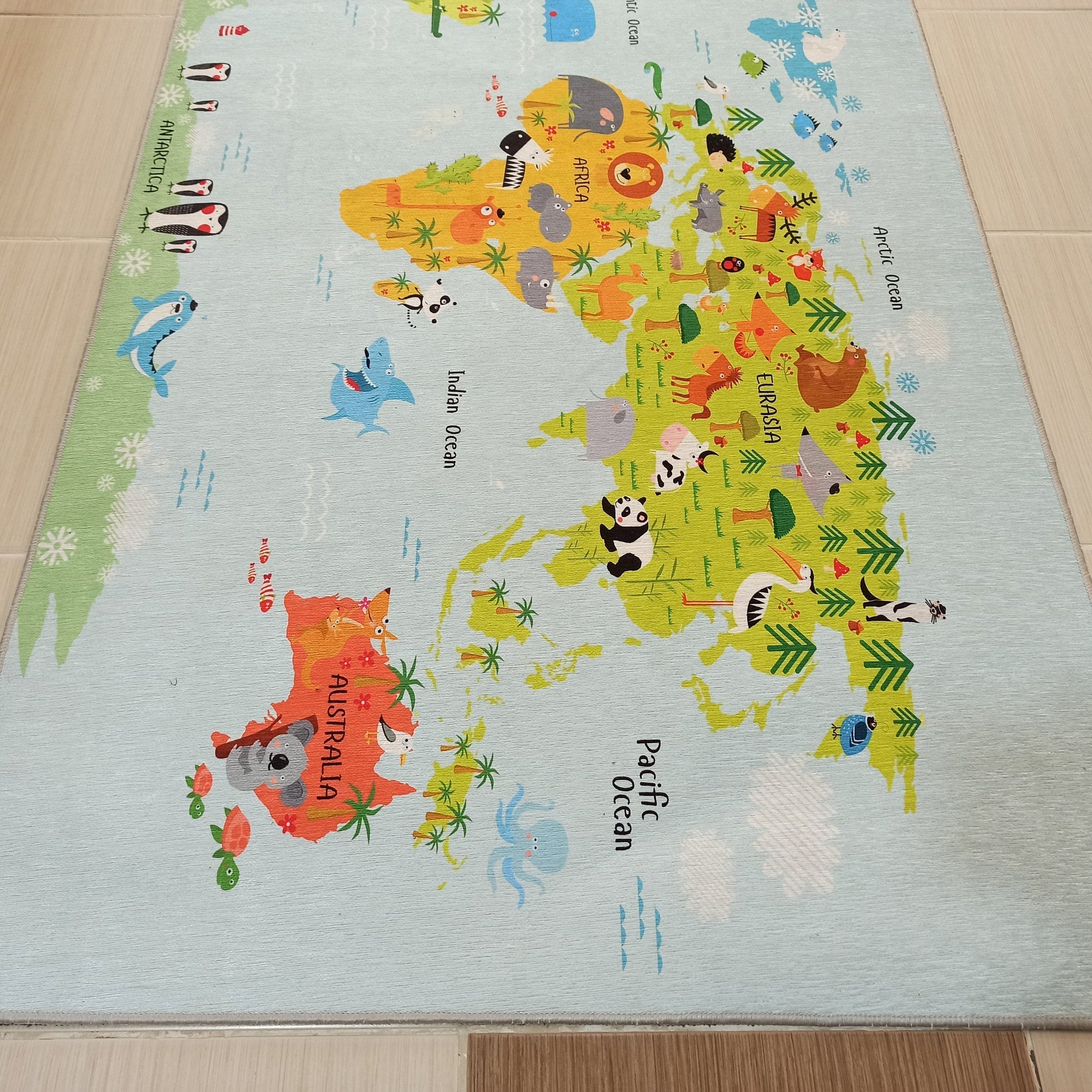 World Rug World Map Kids Play Rug