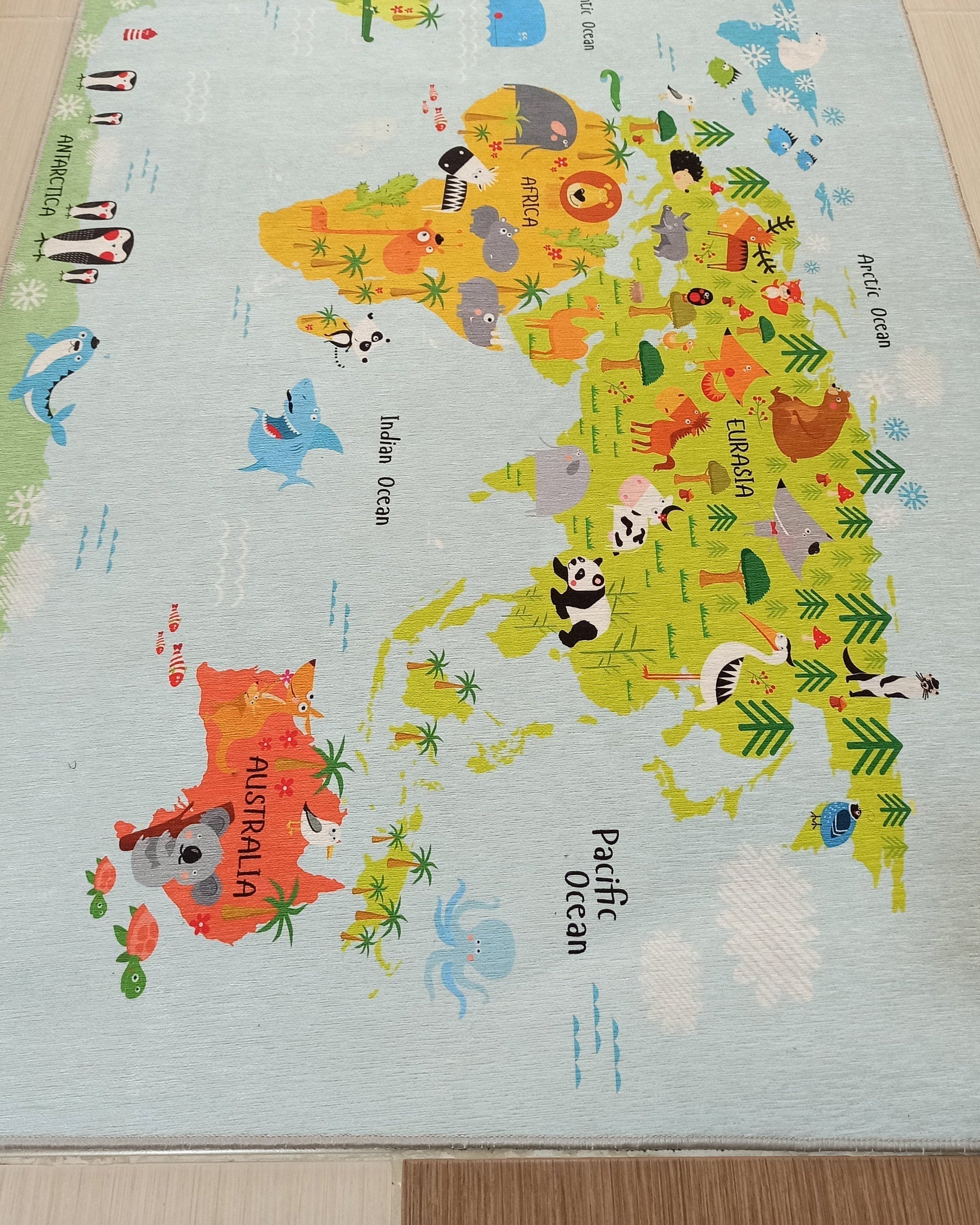 World Rug World Map Kids Play Rug