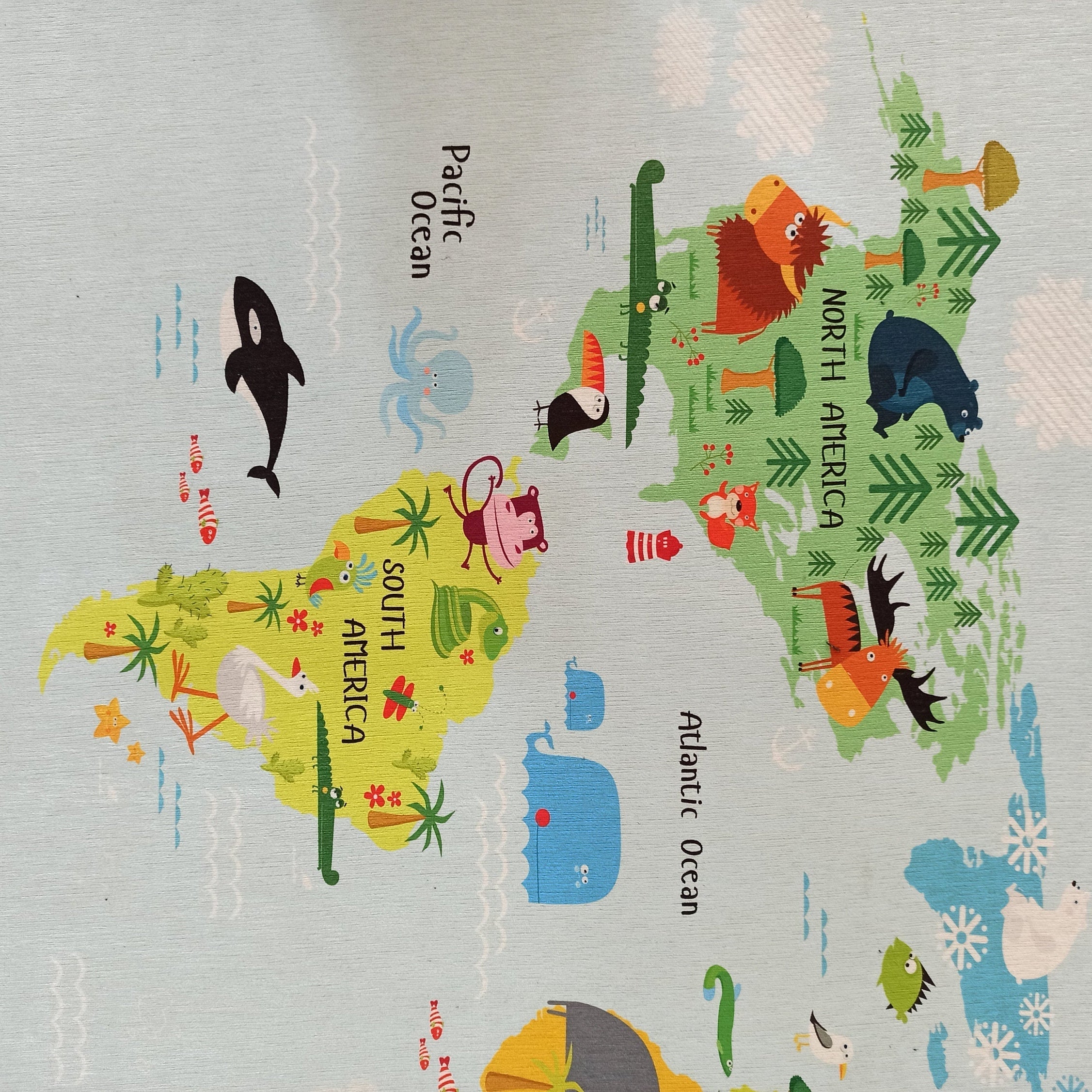 World Rug World Map Kids Play Rug