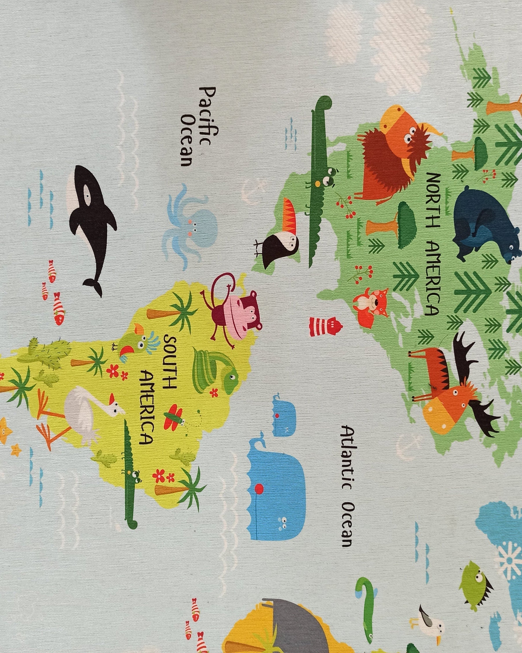 World Rug World Map Kids Play Rug