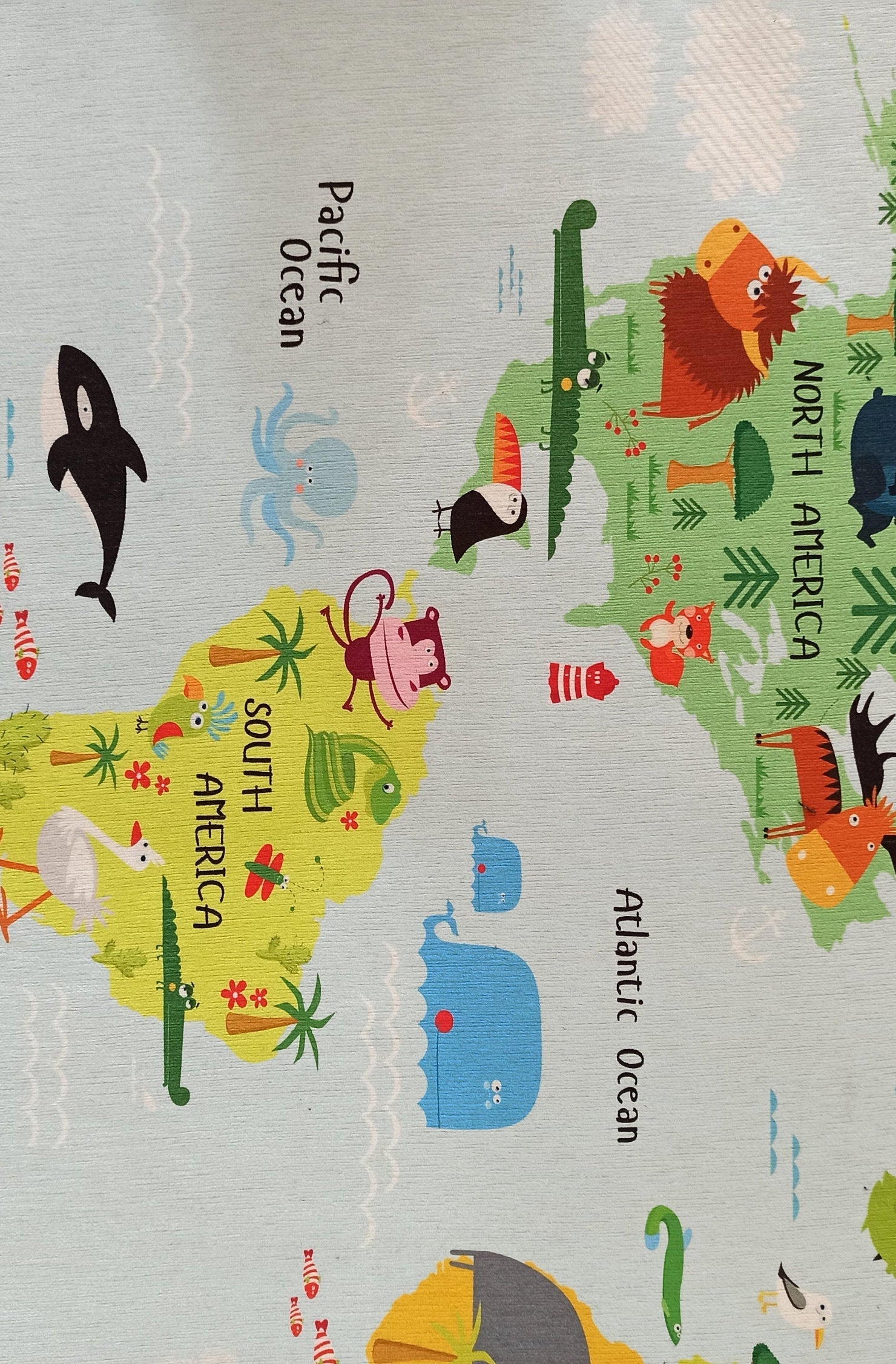 World Rug World Map Kids Play Rug