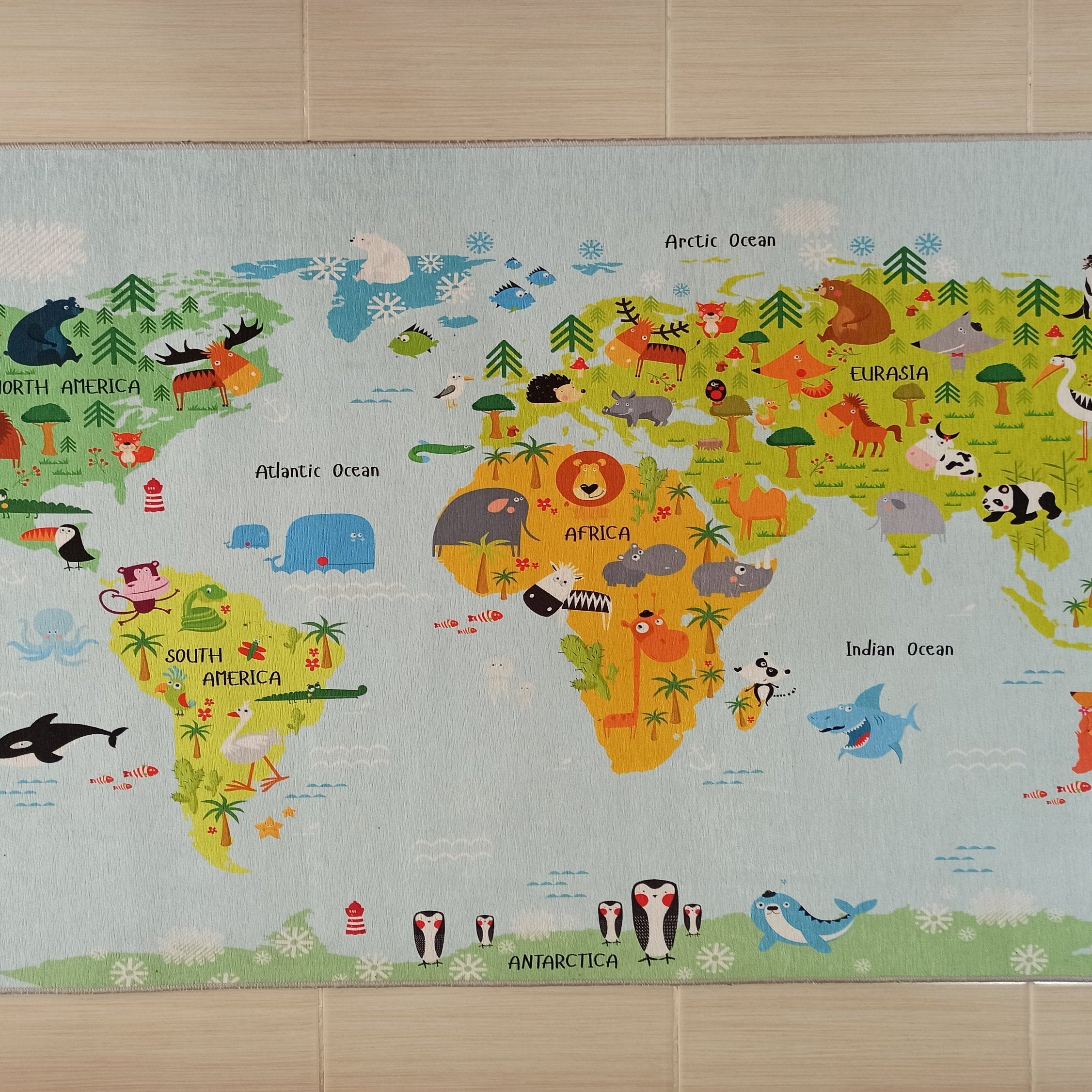 World Rug World Map Kids Play Rug