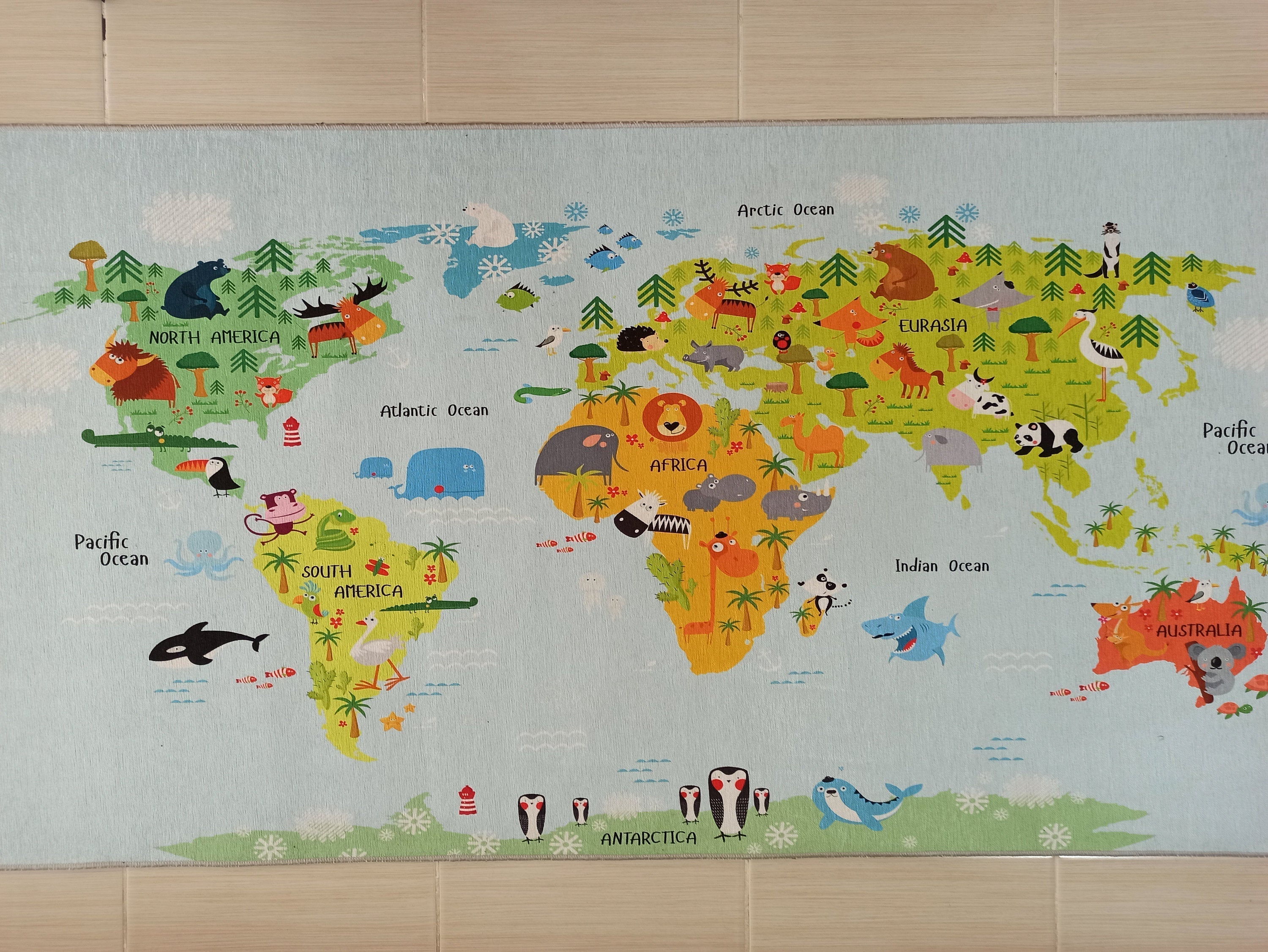 World Rug World Map Kids Play Rug