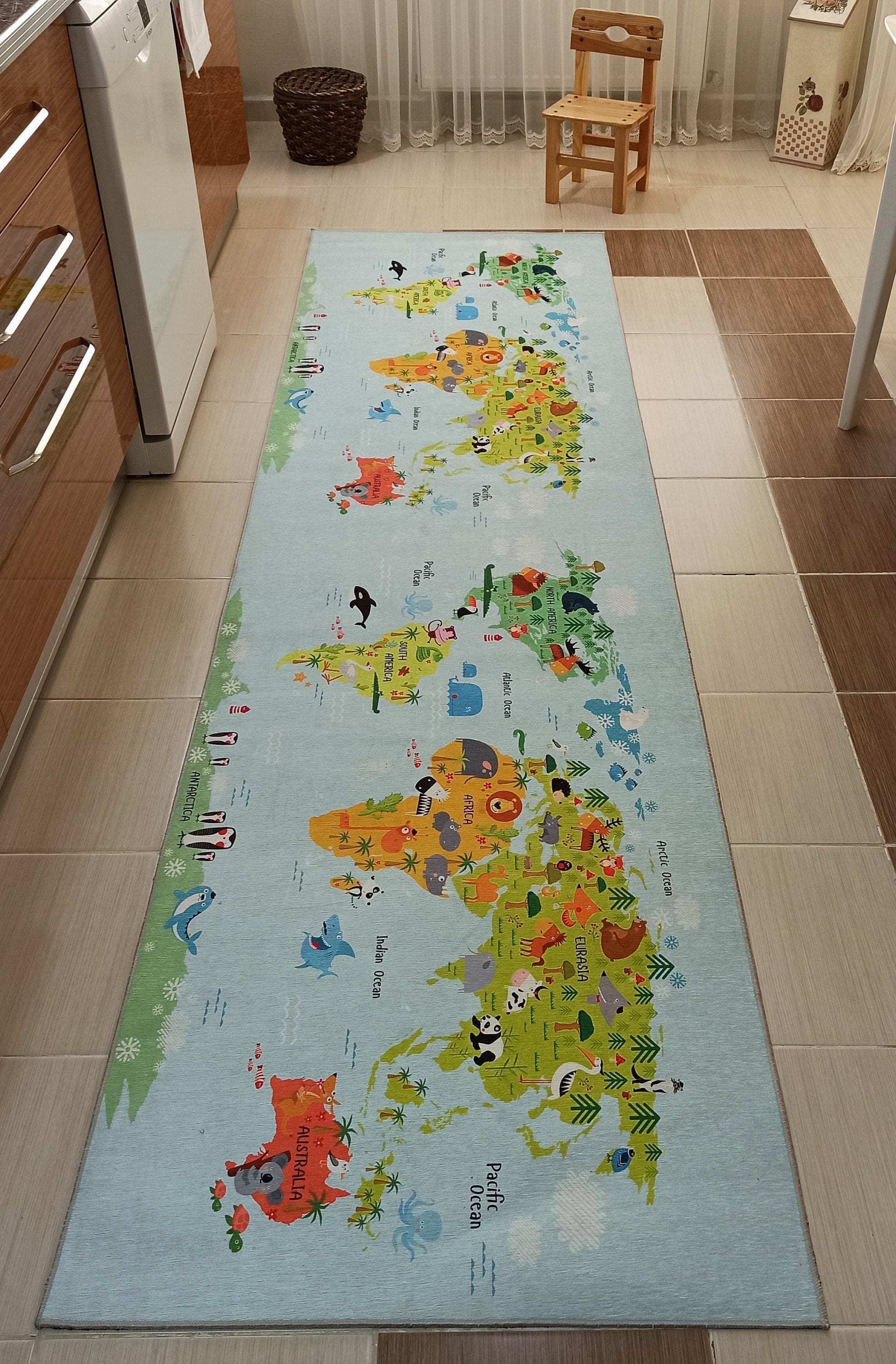 World Rug World Map Kids Play Rug