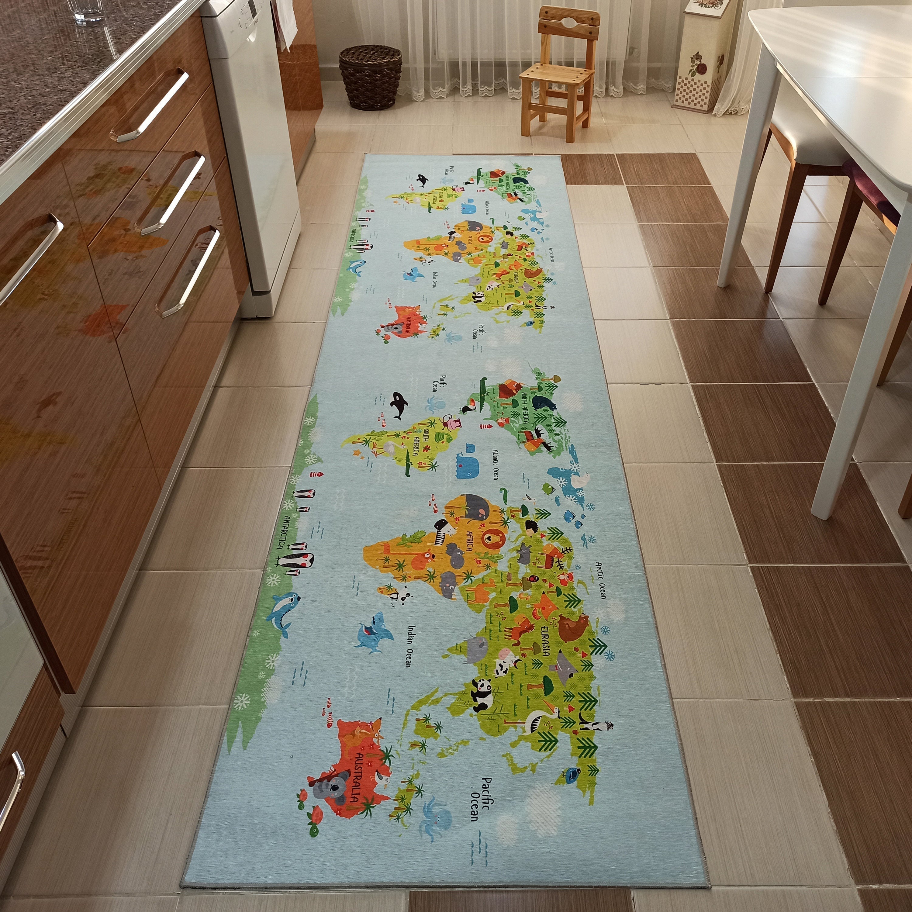 World Rug World Map Kids Play Rug