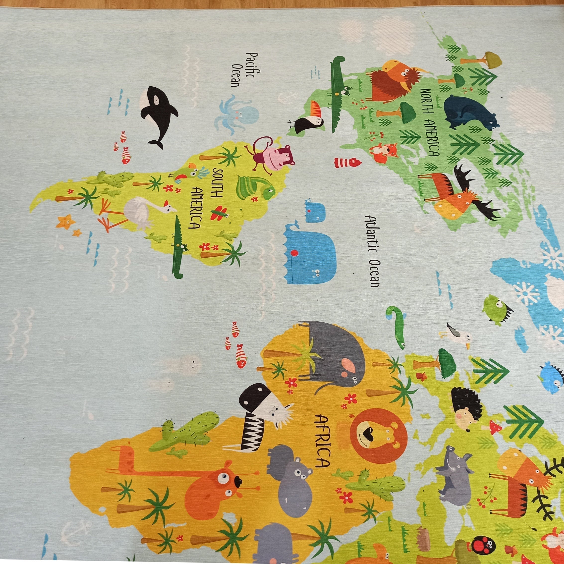 World Rug World Map Kids Play Rug