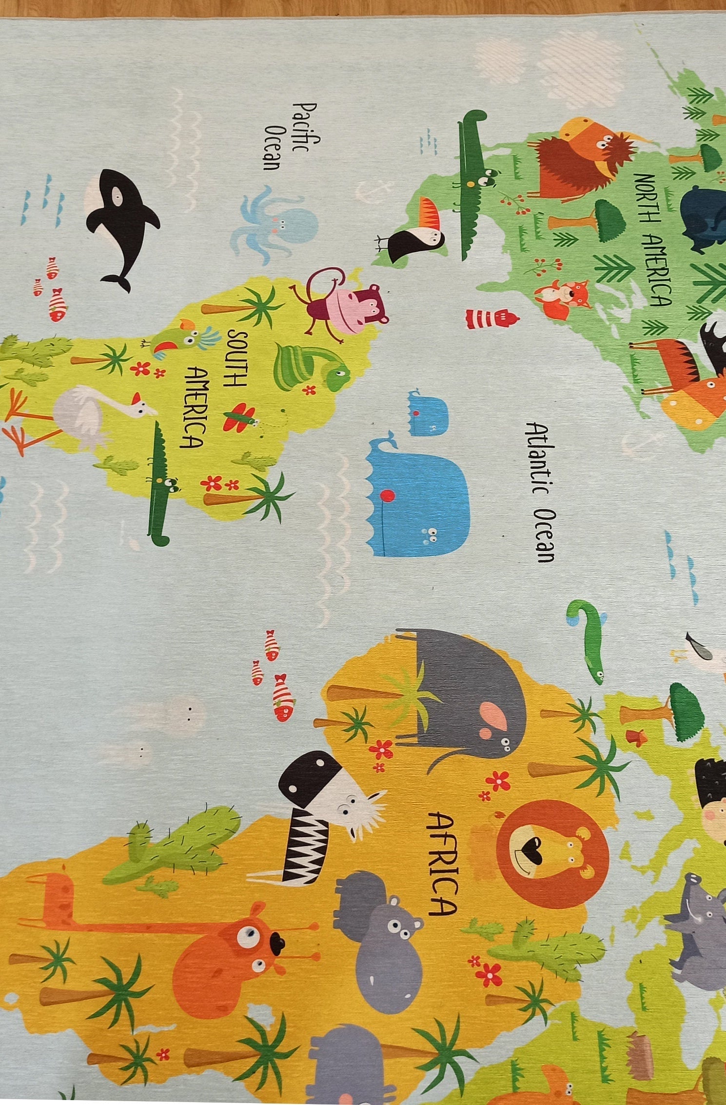 World Rug World Map Kids Play Rug