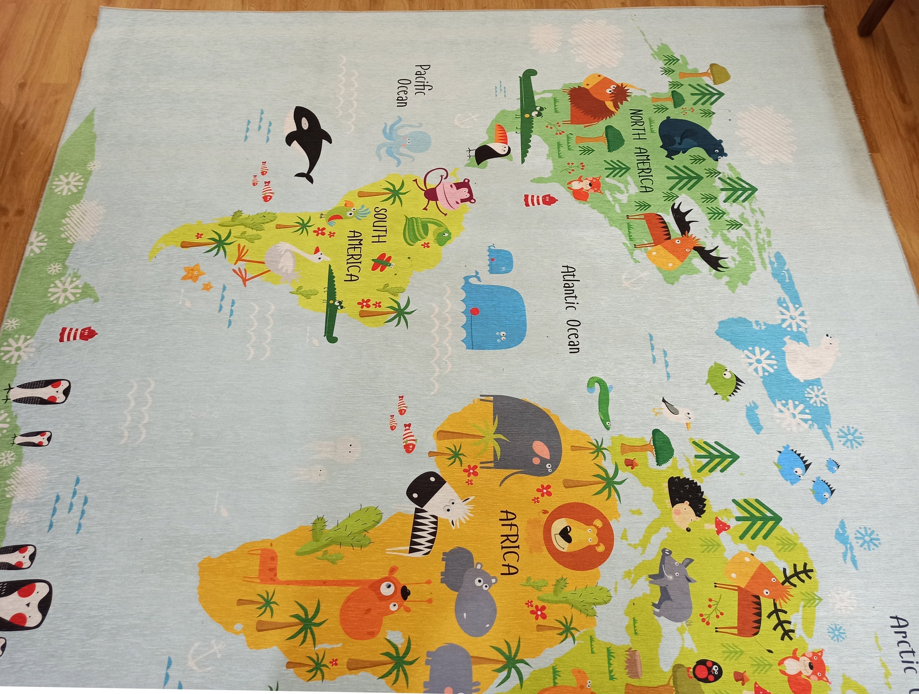World Rug World Map Kids Play Rug