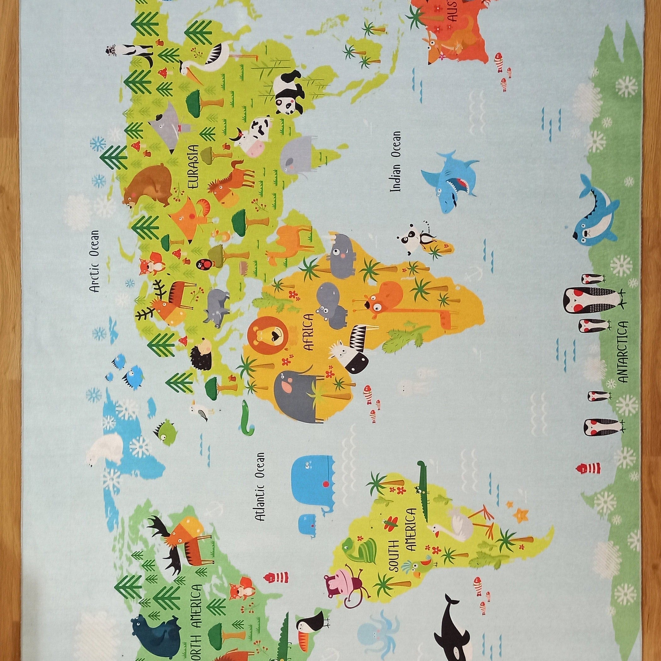 World Rug World Map Kids Play Rug
