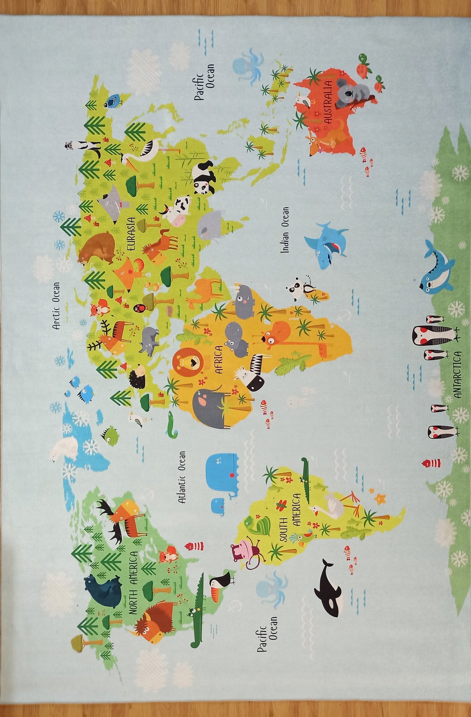 World Rug World Map Kids Play Rug