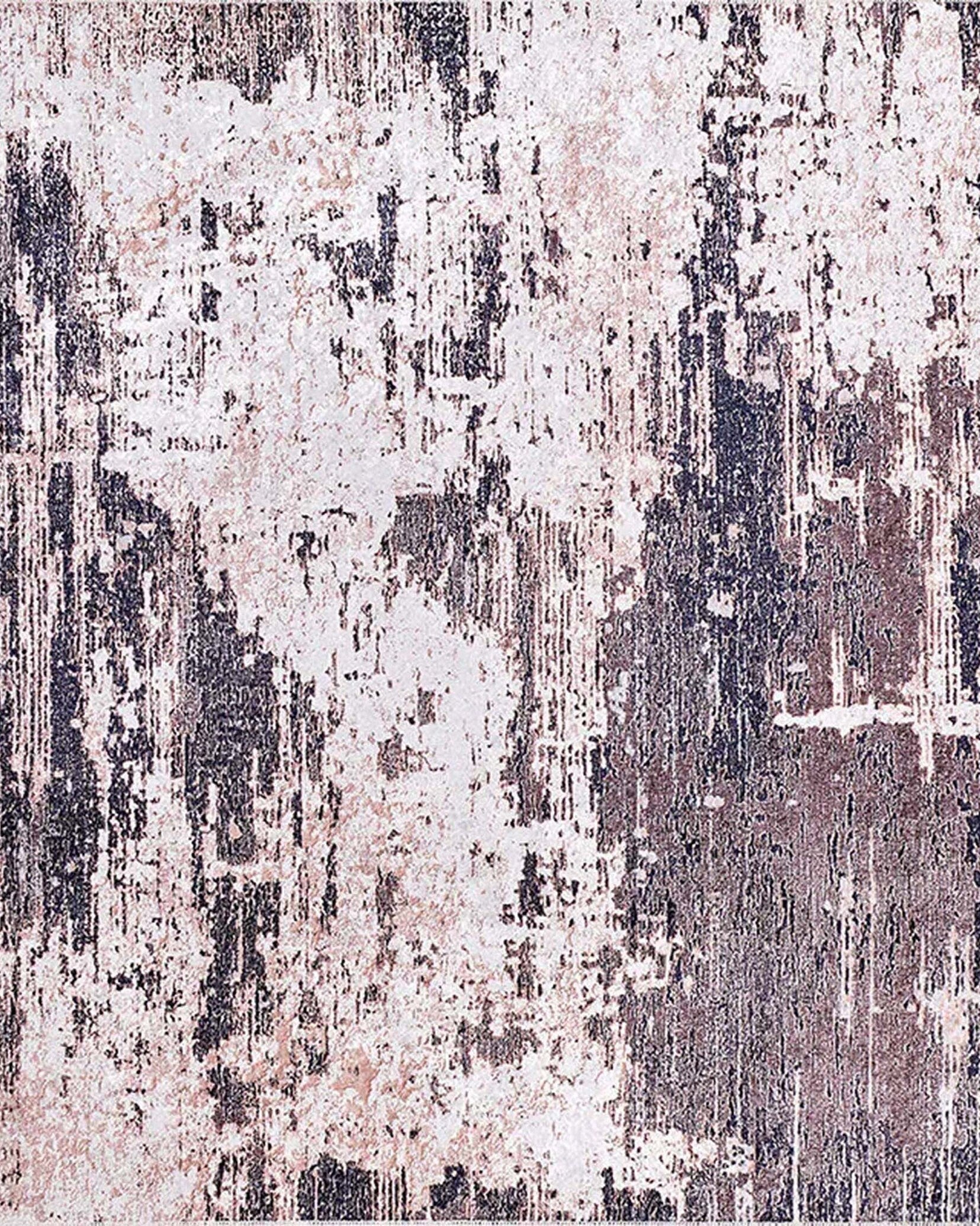 Yara Turkish Distressed Abstract Blush Pink & Green Rug