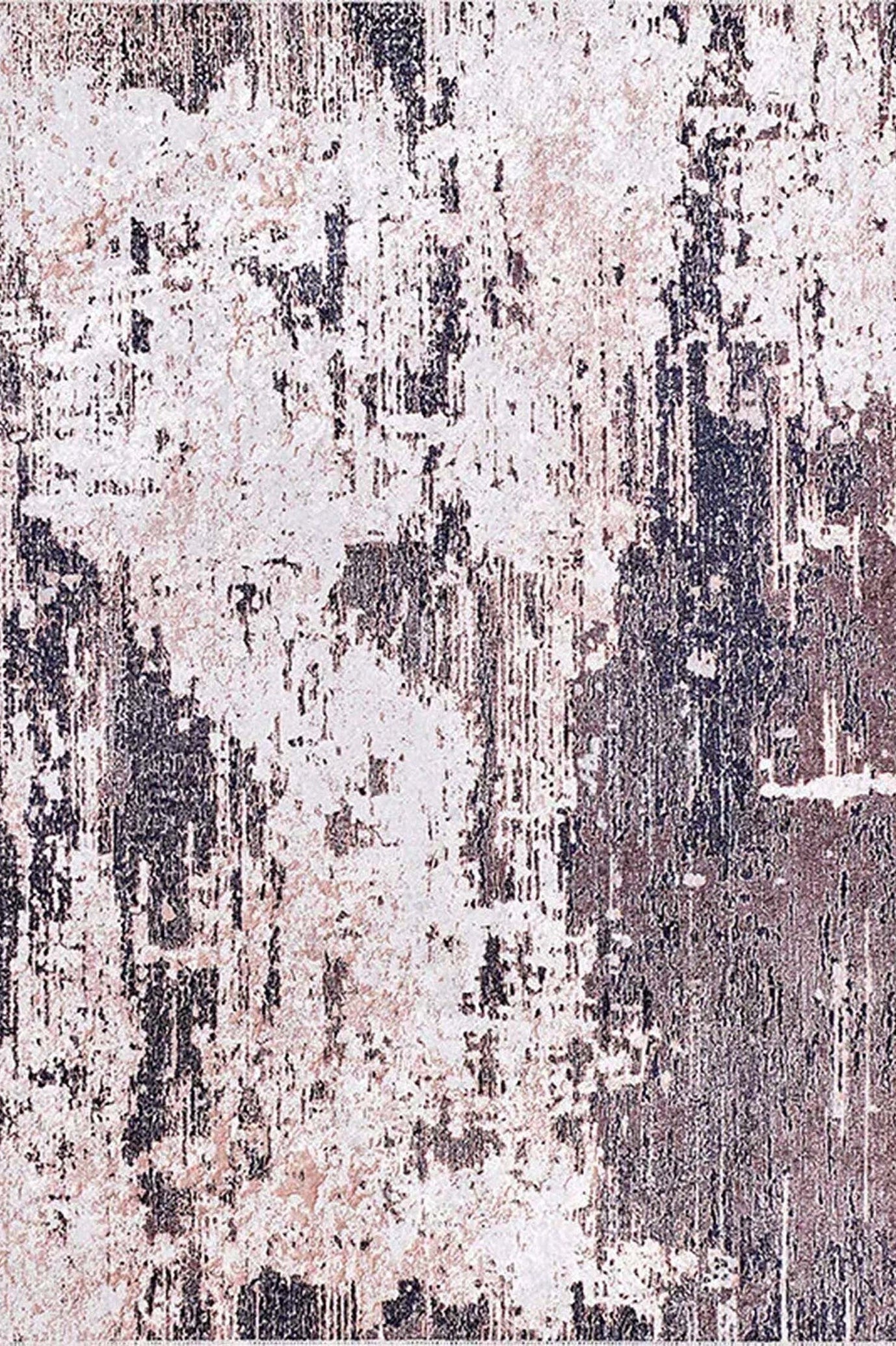 Yara Turkish Distressed Abstract Blush Pink & Green Rug