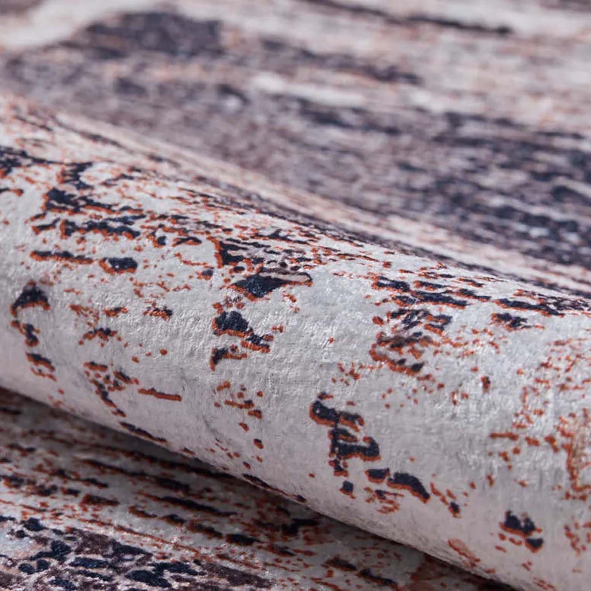 Yara Turkish Distressed Abstract Blush Pink & Green Rug