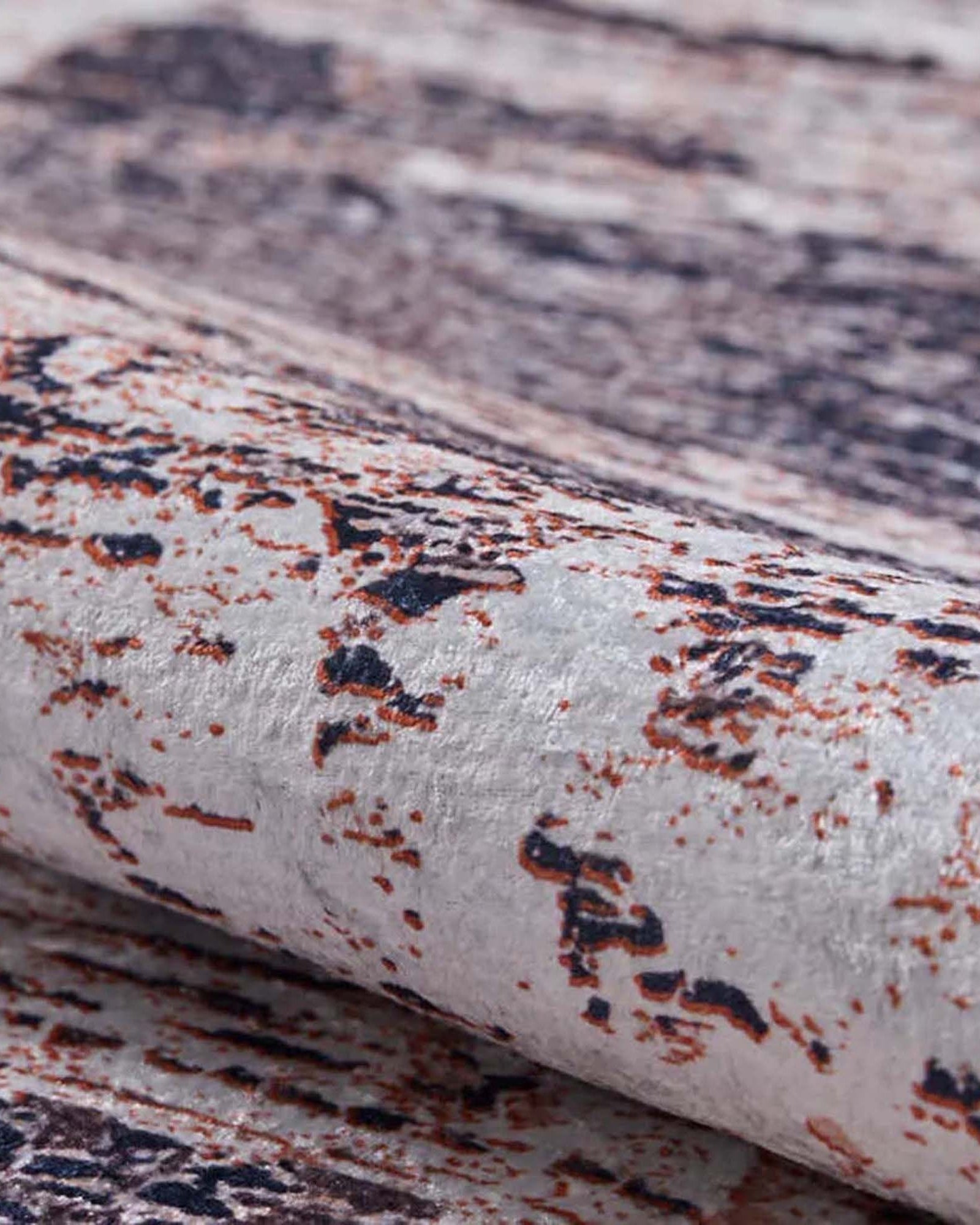 Yara Turkish Distressed Abstract Blush Pink & Green Rug