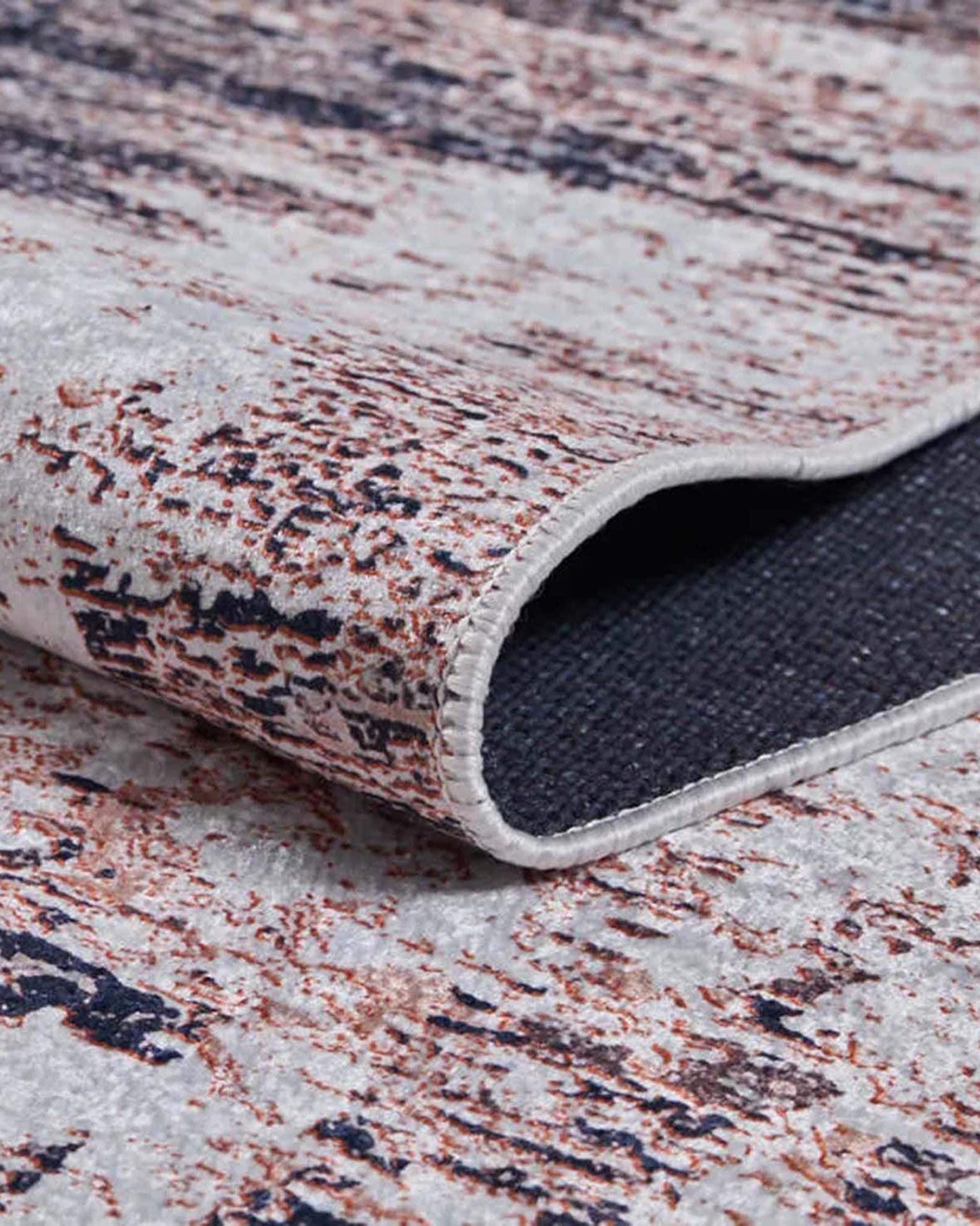 Yara Turkish Distressed Abstract Blush Pink & Green Rug